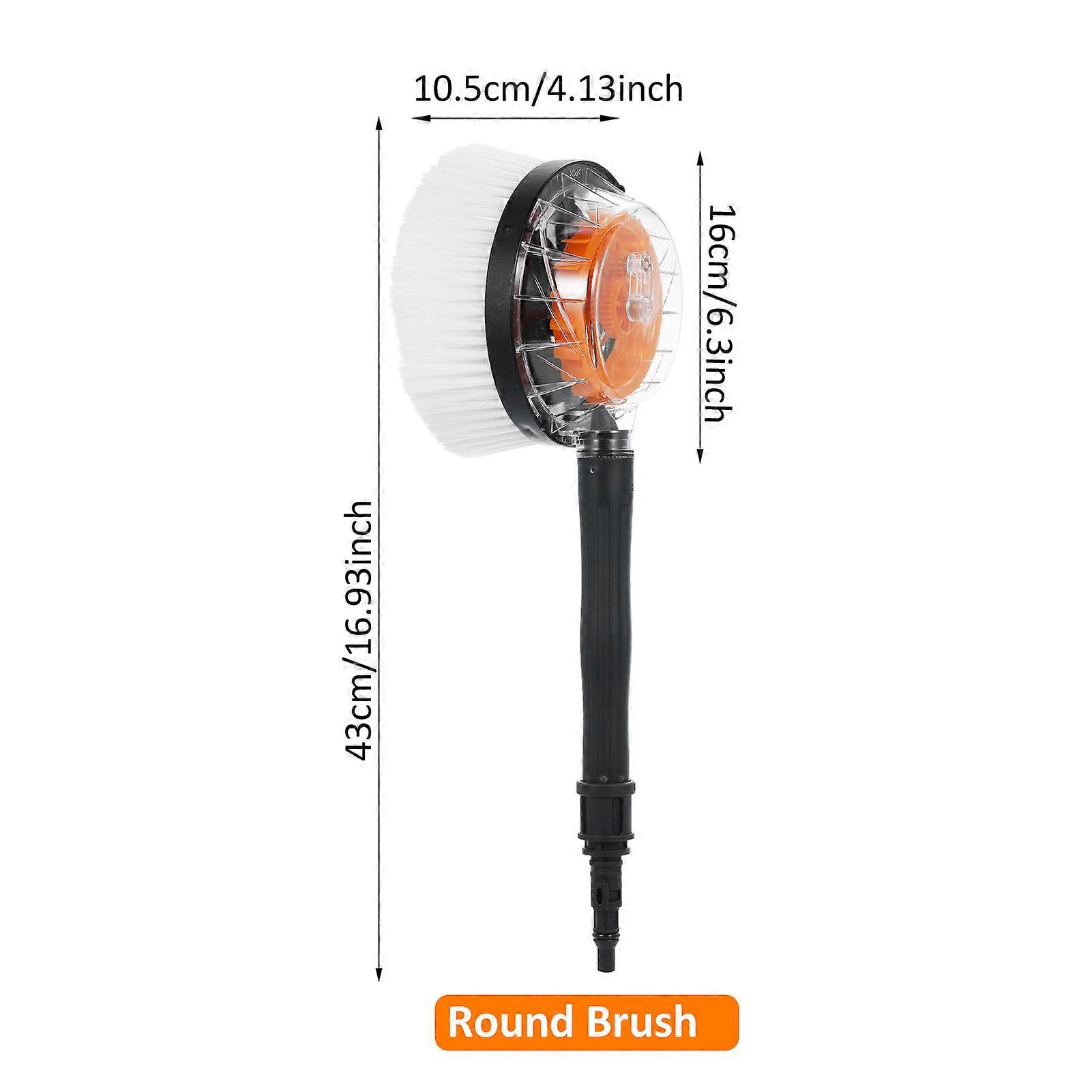 Rotating Wash Brush, High Pressure Washer Accessories, Universal Quick Connector, Car Home Office Deck Decking Cleaning Tool