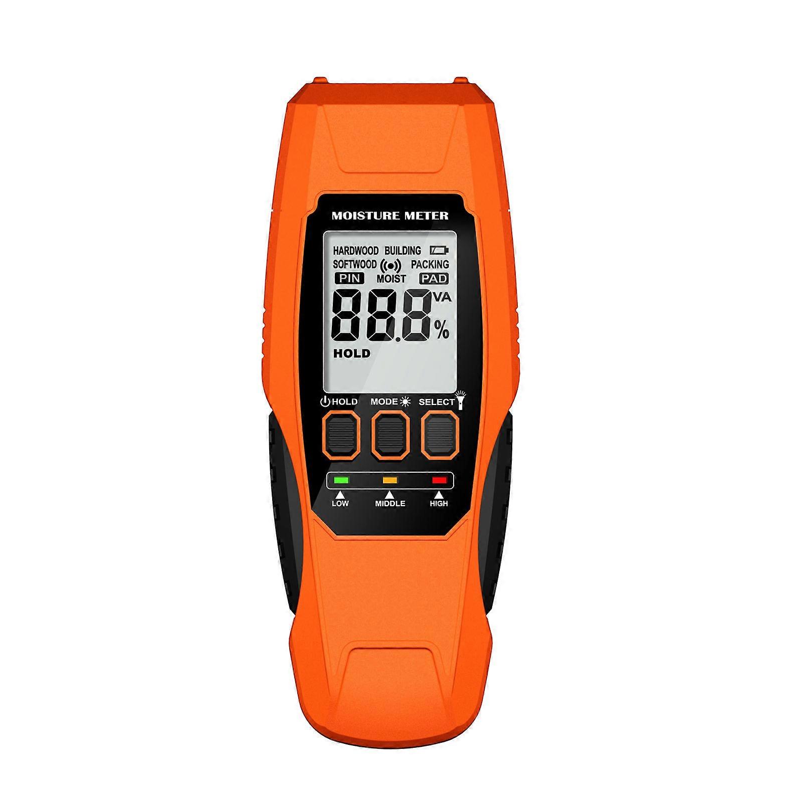 Moisture Meter for Wood Building Material Fast Response Time Temperature/Humidity Monitoring Construction Home Repairers