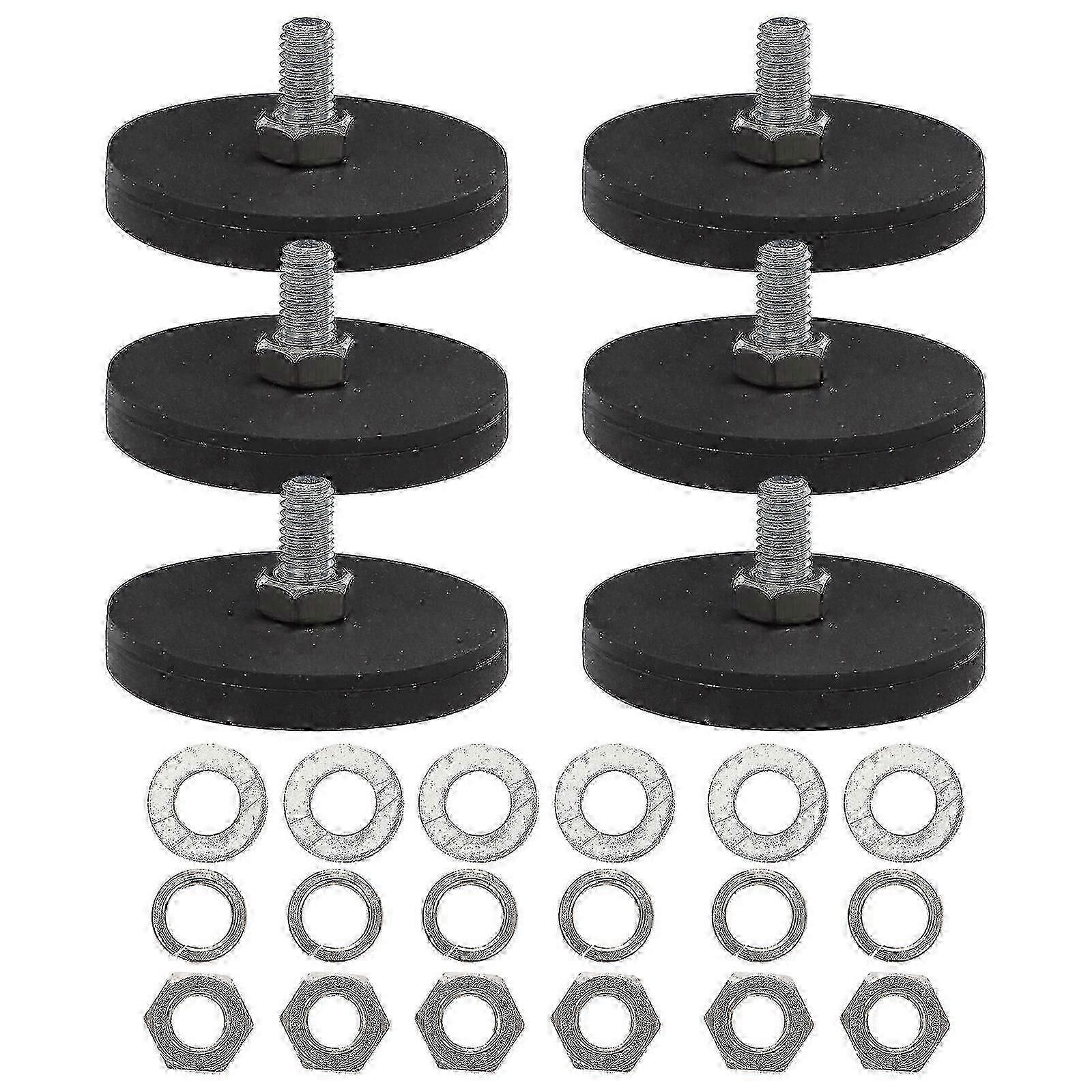 6個ヘビーデューティーラバーコーティング磁気ベース車用マウントホルダーツール電話アクセサリー用強力磁石固定