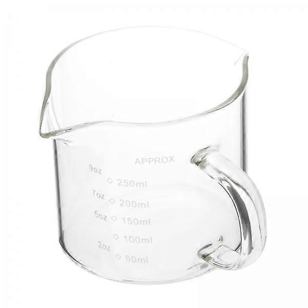 4xEspresso Szklanki Miarka do kawy Podwójne wylewki Karafka dla Baristy 250ml