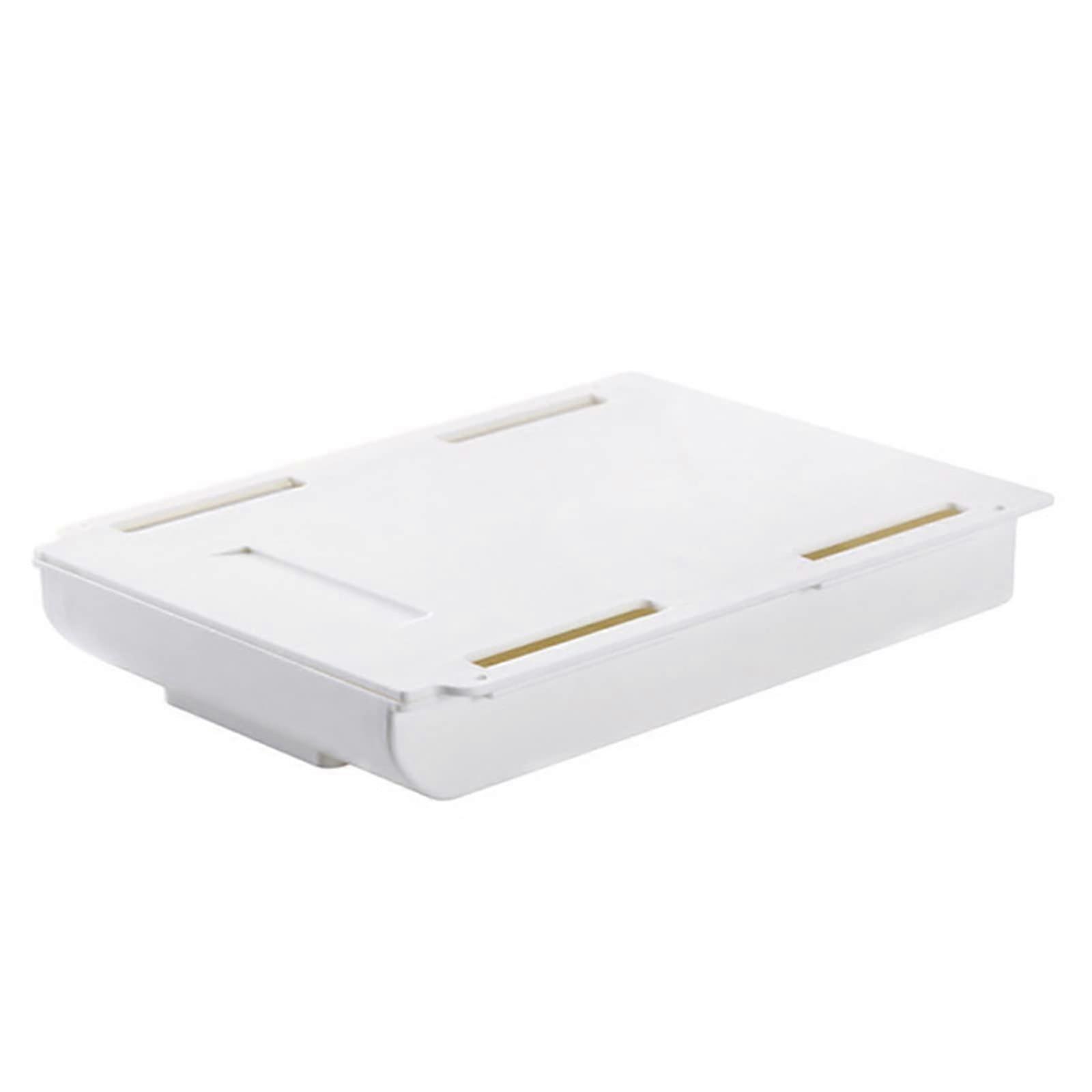 Under Desk Storage Drawers Desk Table Storage Drawer Organizer Box Under Desk Stand for Home Office School(White,22x15.5x3.5cm)