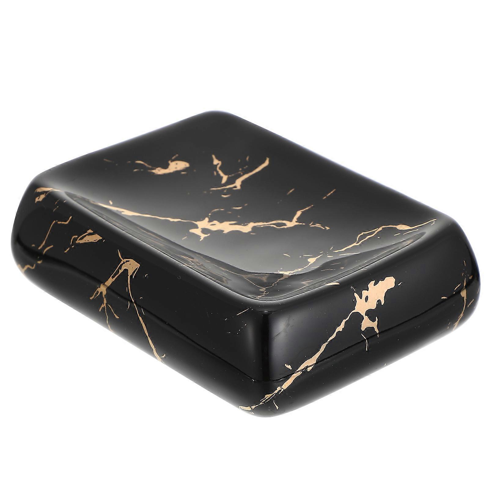 Nordic Style Ceramic Soap Dish Black Practical Design Easy To Clean Bathroom Decor Accessory