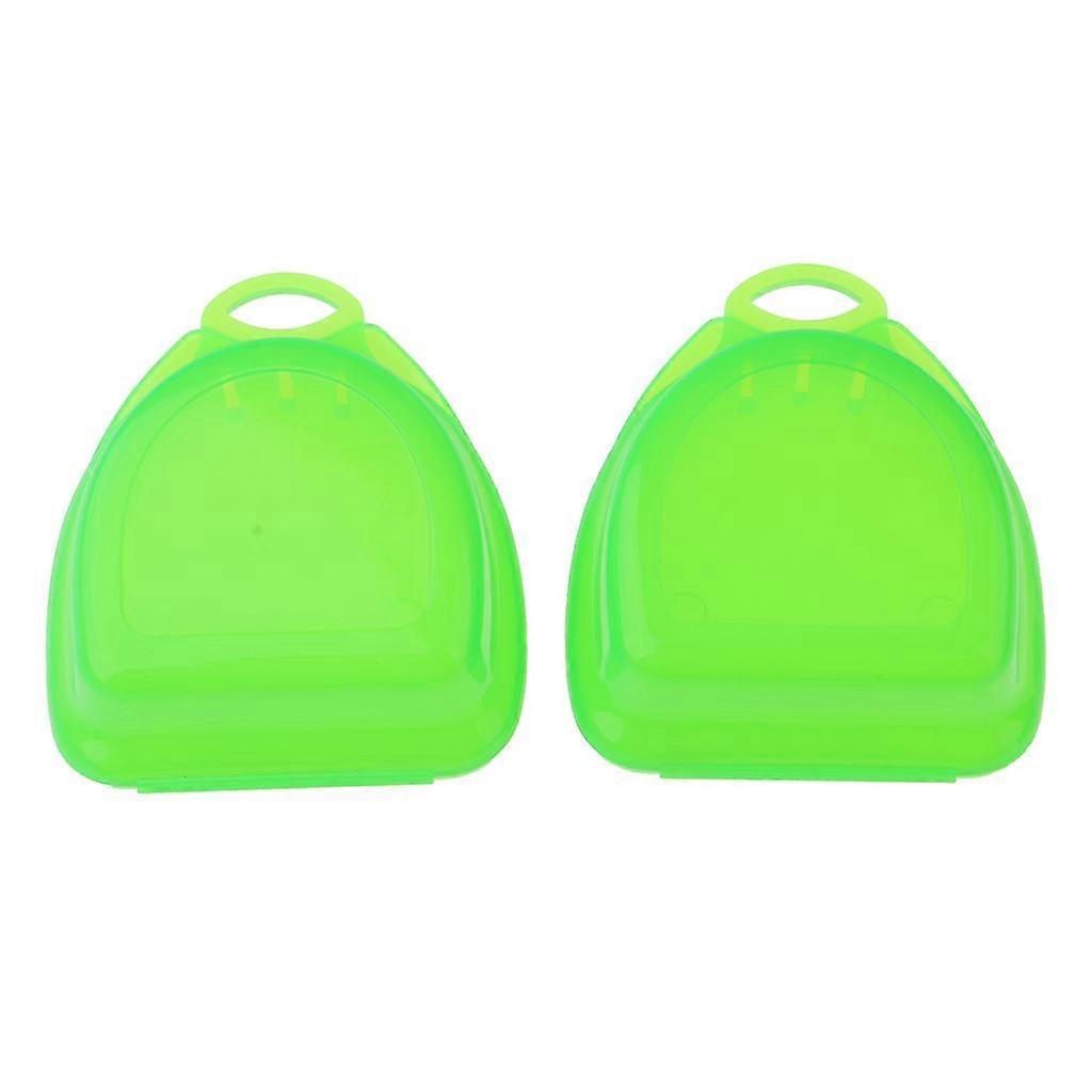 2PCS Teeth Guard Box Denture Storage Case for Boxing Martial Art