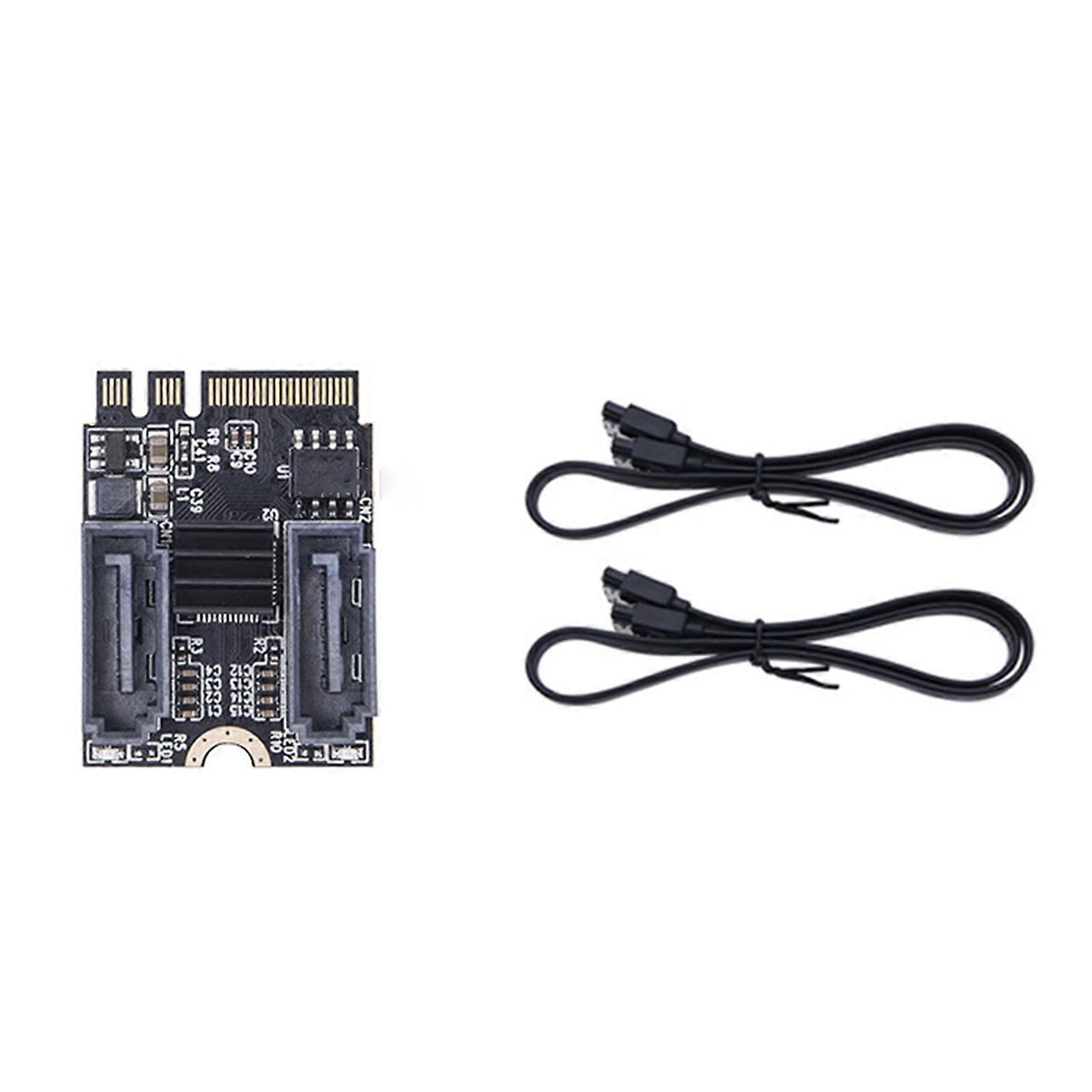 M2 To SATA3.0 Expansion Card Hard Disk Adapter Card JMB582 Chip KEY A + E M.2 To SATA Converter PCI-E3.0 Card