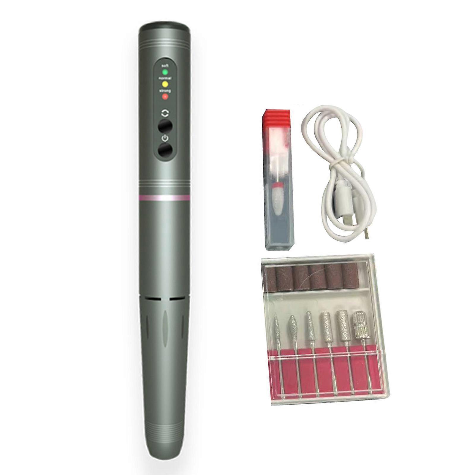 Wireless Nail Drill Machine Rechargeable Electric File for Manicure Pedicure with 3-Speed Adjustable Rotation Nails Tool