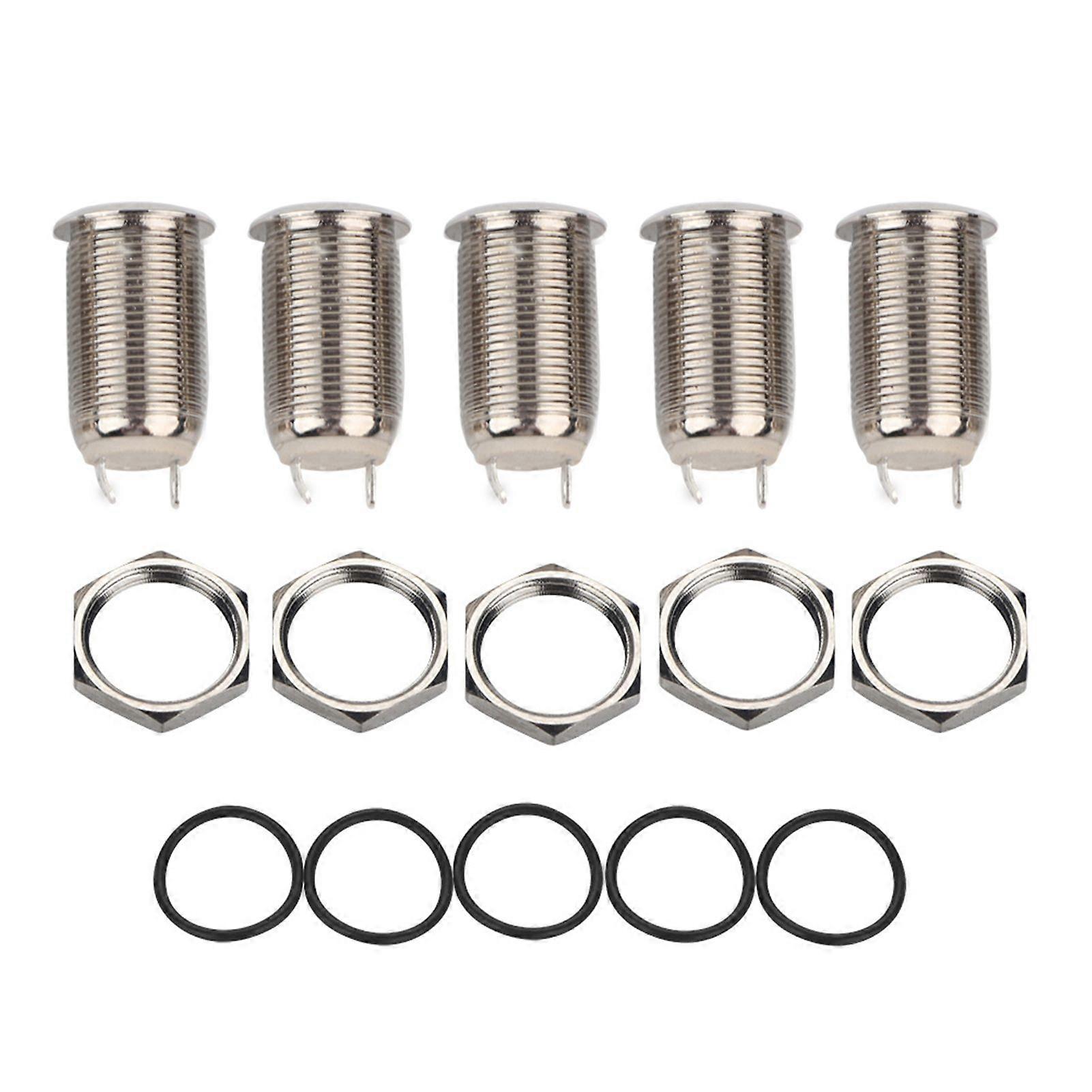 High quality  5pcs 12mm metal push button switch flat head waterproof