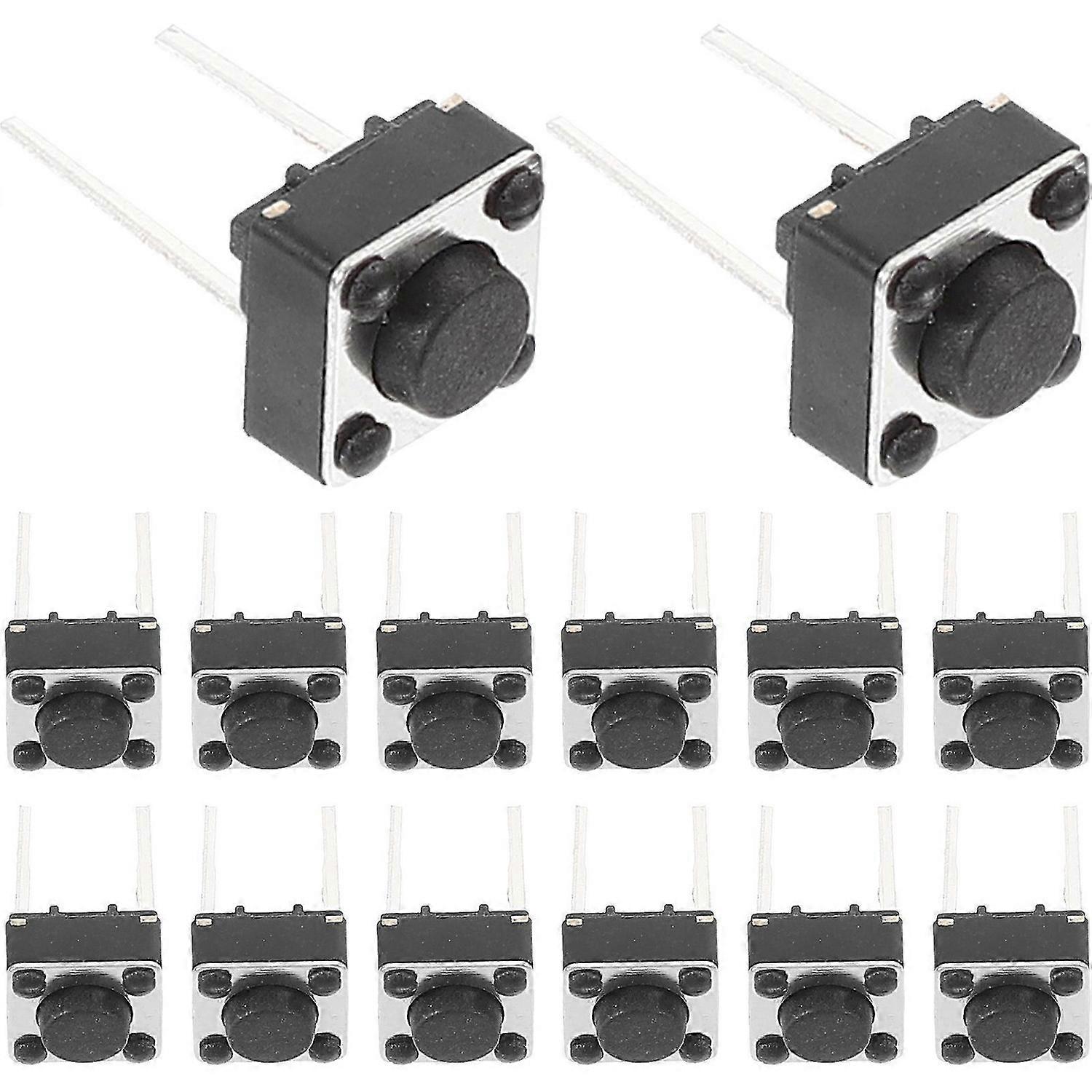 100pcs Tactile Switch Momentary Switch Push Button Switch For Breadboard Pcb