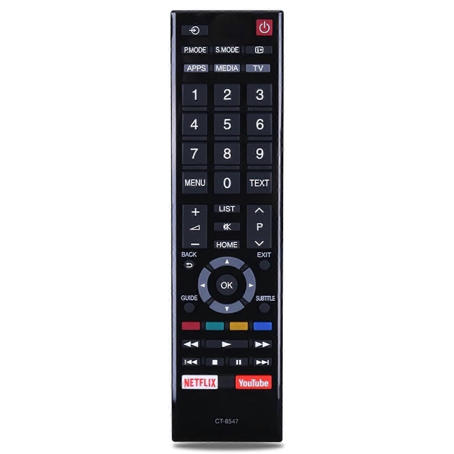 CT-8547 For Toshiba TV Remote Control 1-10m Range Infrared Replacement Controller