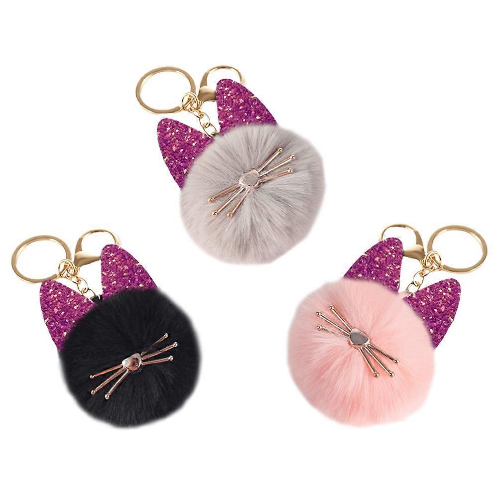 Cute Kitten Shaped Key Ring Pendant Cartoon Decorative Keychain for Bags, Backpacks & Car Keys – Stylish Creative Cat Design