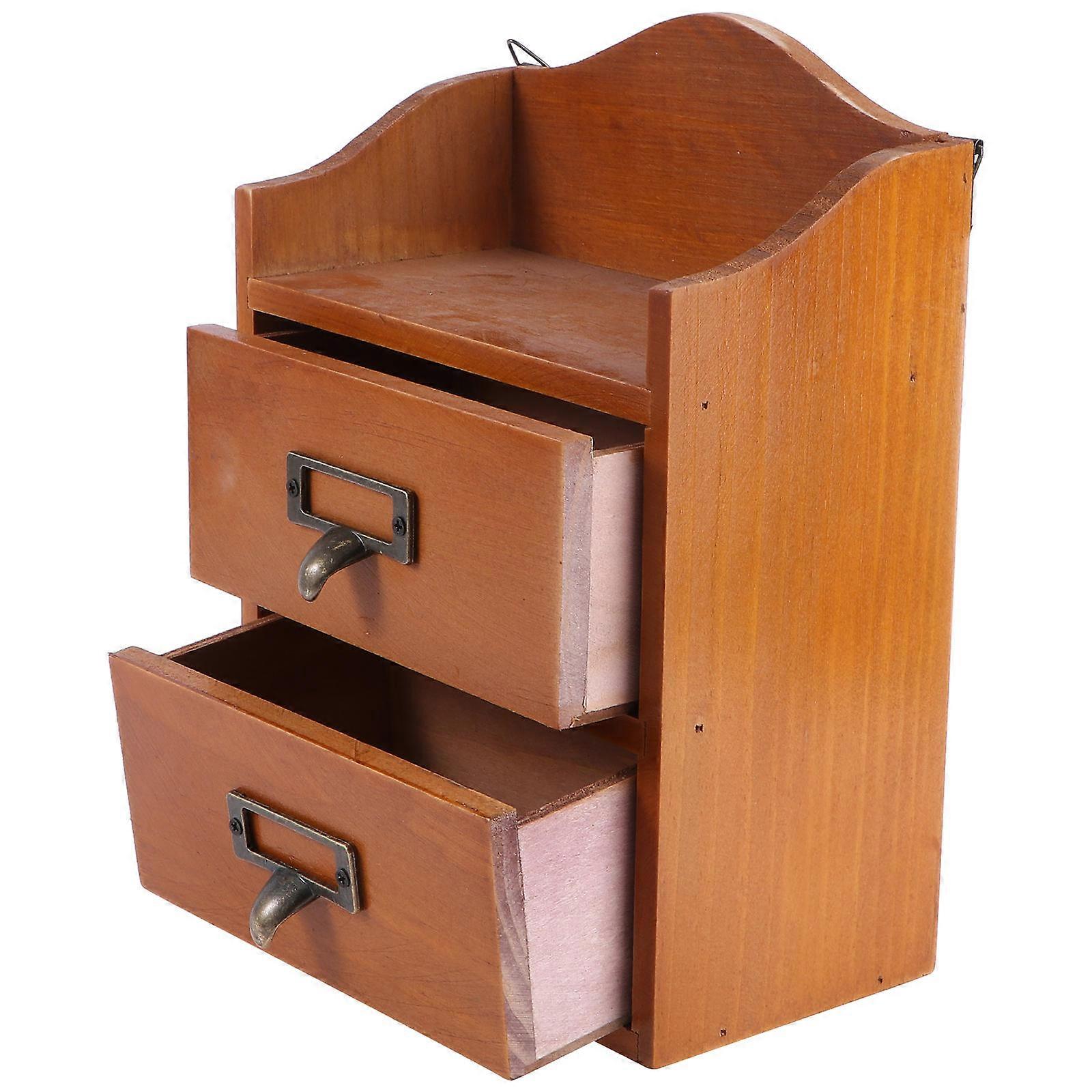 1pc Large Capacity Storage Box Wooden Container for Home Use