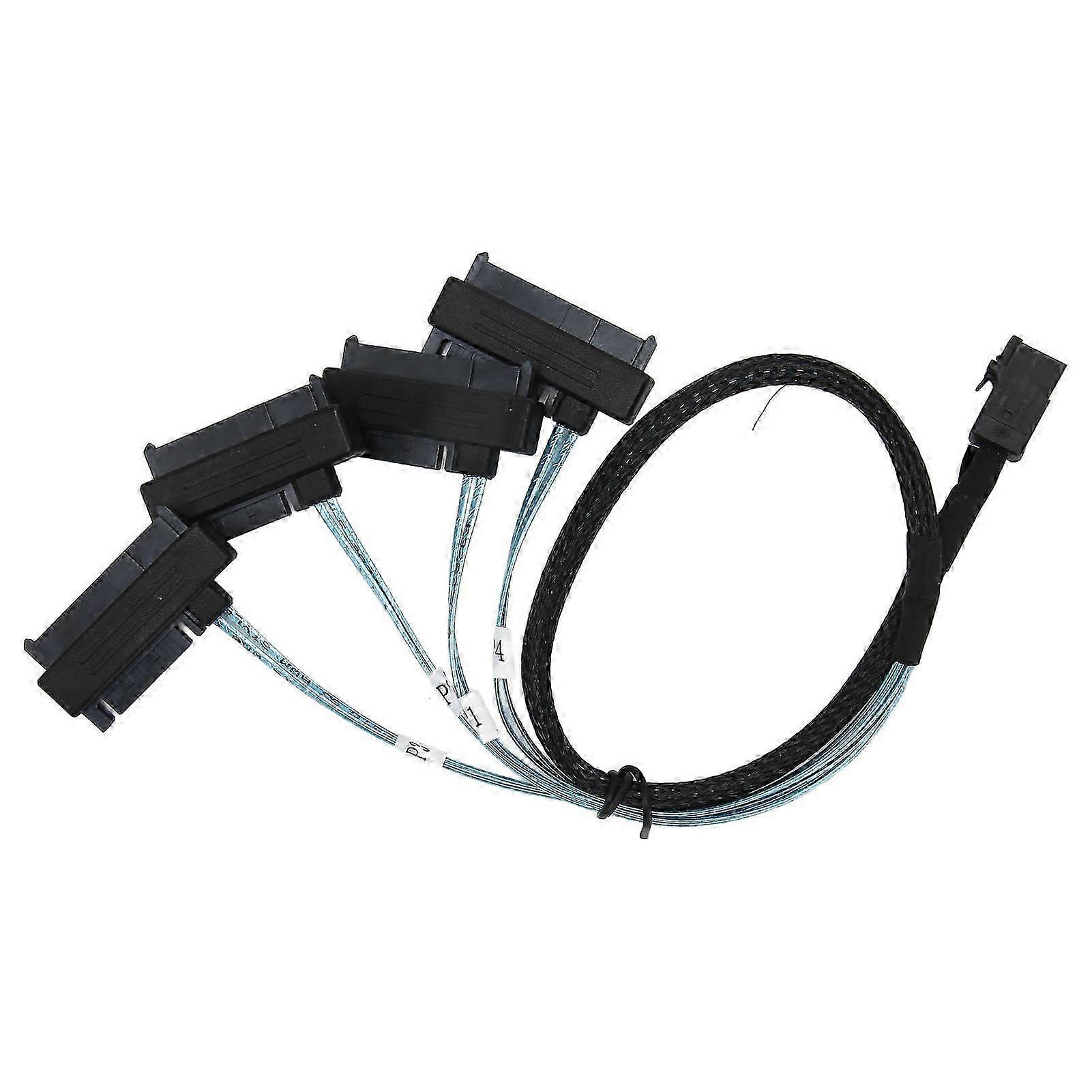 SFF 8643 to 4 SAS 29P Cable 12Gbps High Speed SFF 8643 to SATA Cord Compatible with Server Hard Drives 1.6ft