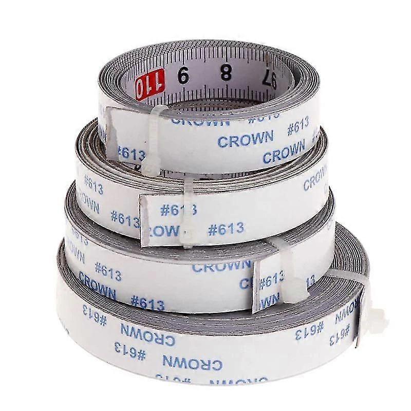 Miter Track Tape Measure Auto-adhésif Métrique Acier Ruler Miter Saw Scale pour T-track Router Table Saw Band Track 1/2/3/5m