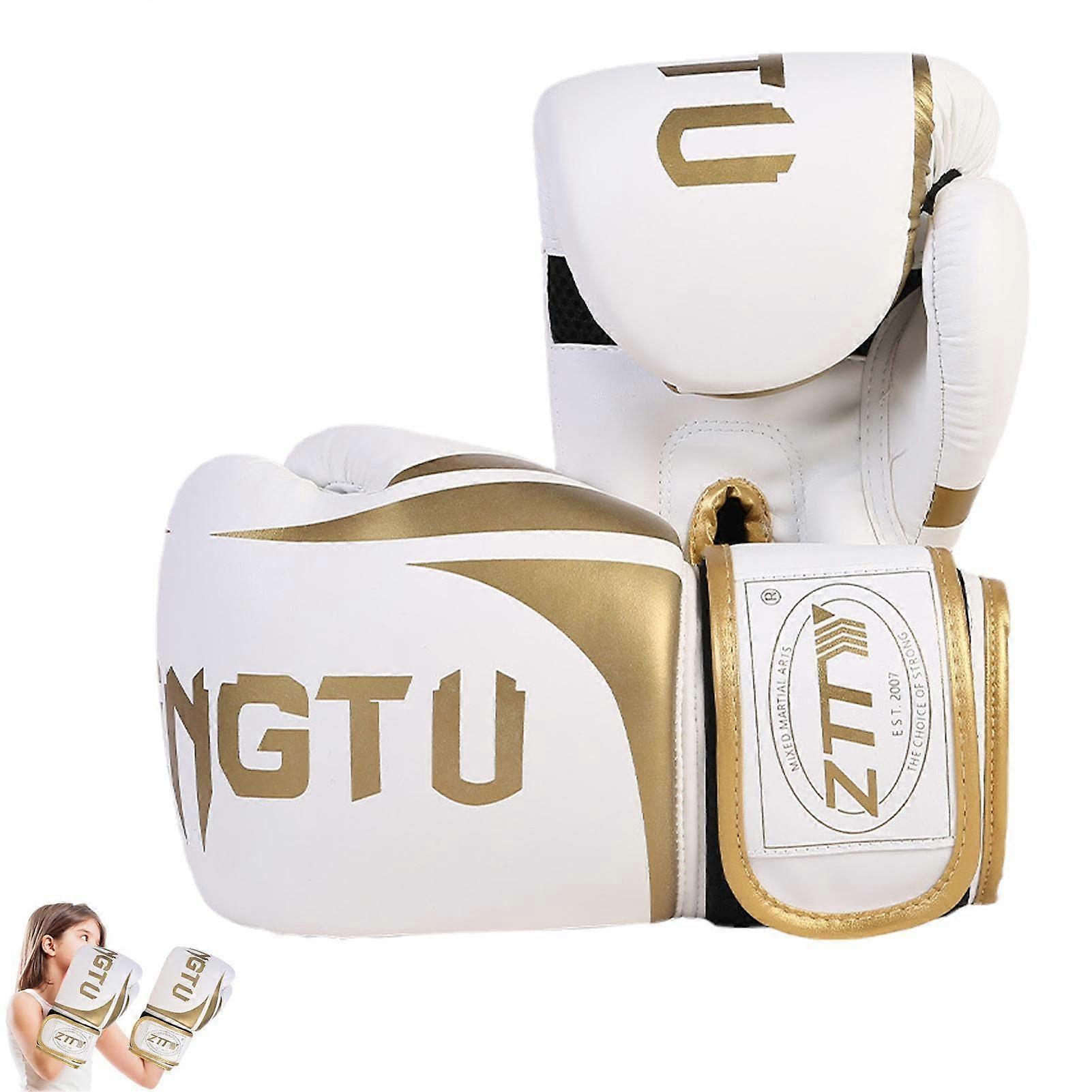 Boxing Gloves for Men Kickboxing Gloves with Knuckle Protection Brightgold
