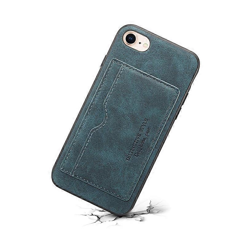 Case For Iphone 13 Pro Max Blue Card Slot Leather