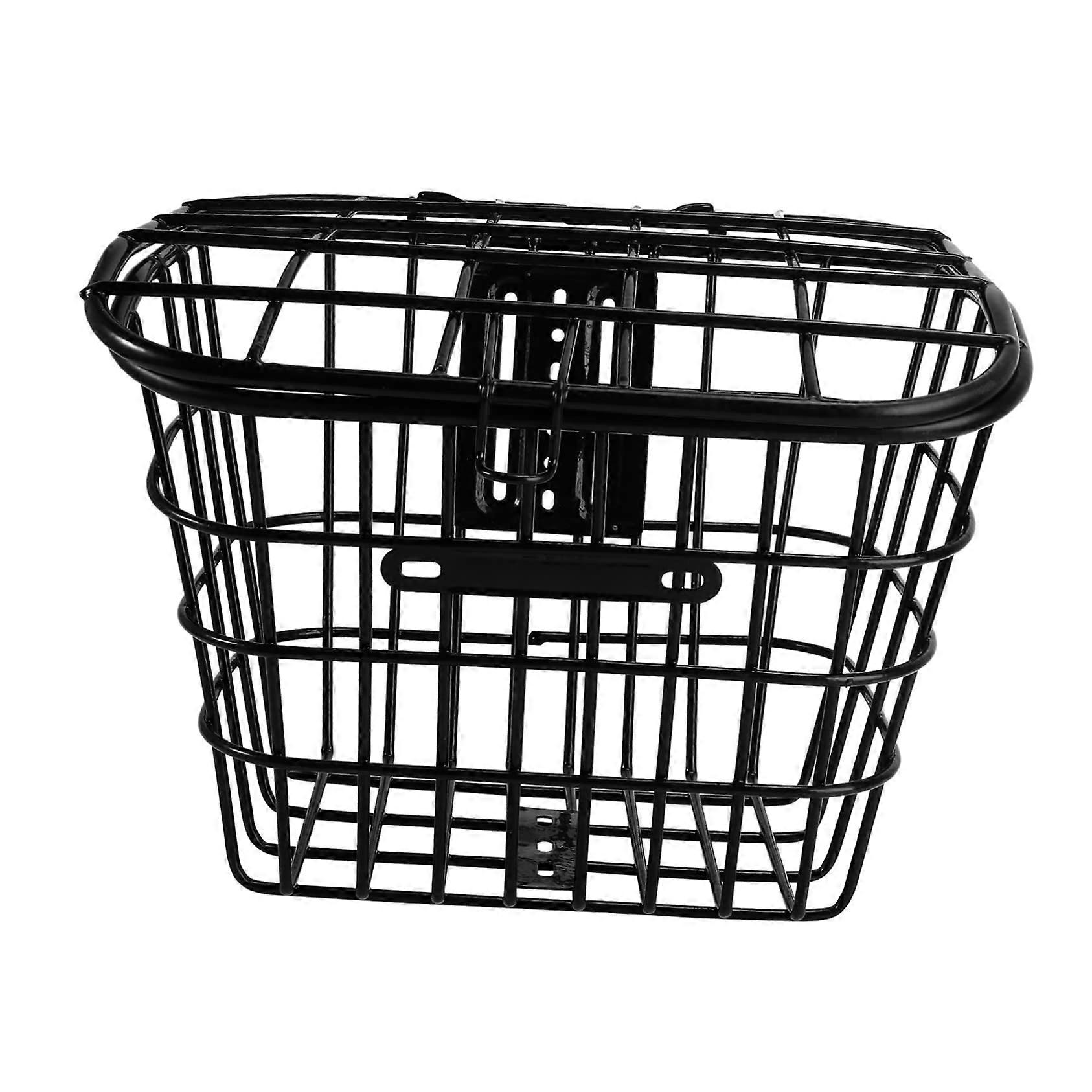Practical Bicycle Basket Sturdy Wire Container for Electric Bikes and Standard Bicycles Easy Installation Transport Cargo