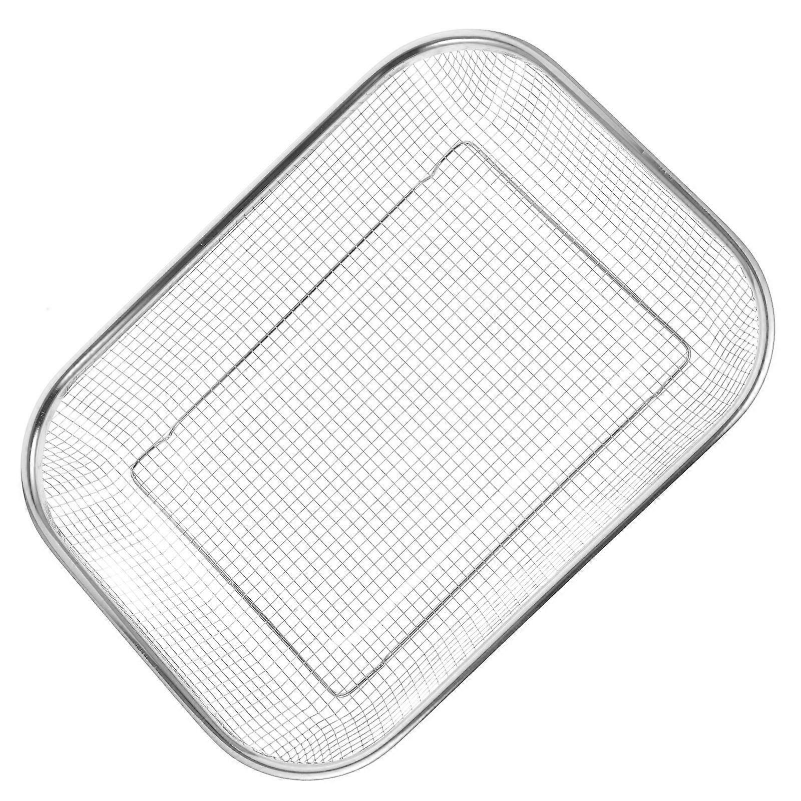 Stainless Steel Multi Function Mesh Strainer for Draining Fruits & Vegetables – Kitchen Tool for Indoor and Outdoor Use – Easy to Clean and Store