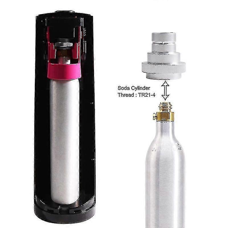 Quick CO2 Adapter for Soda Machine, Tank Canister Conversion - Silver
