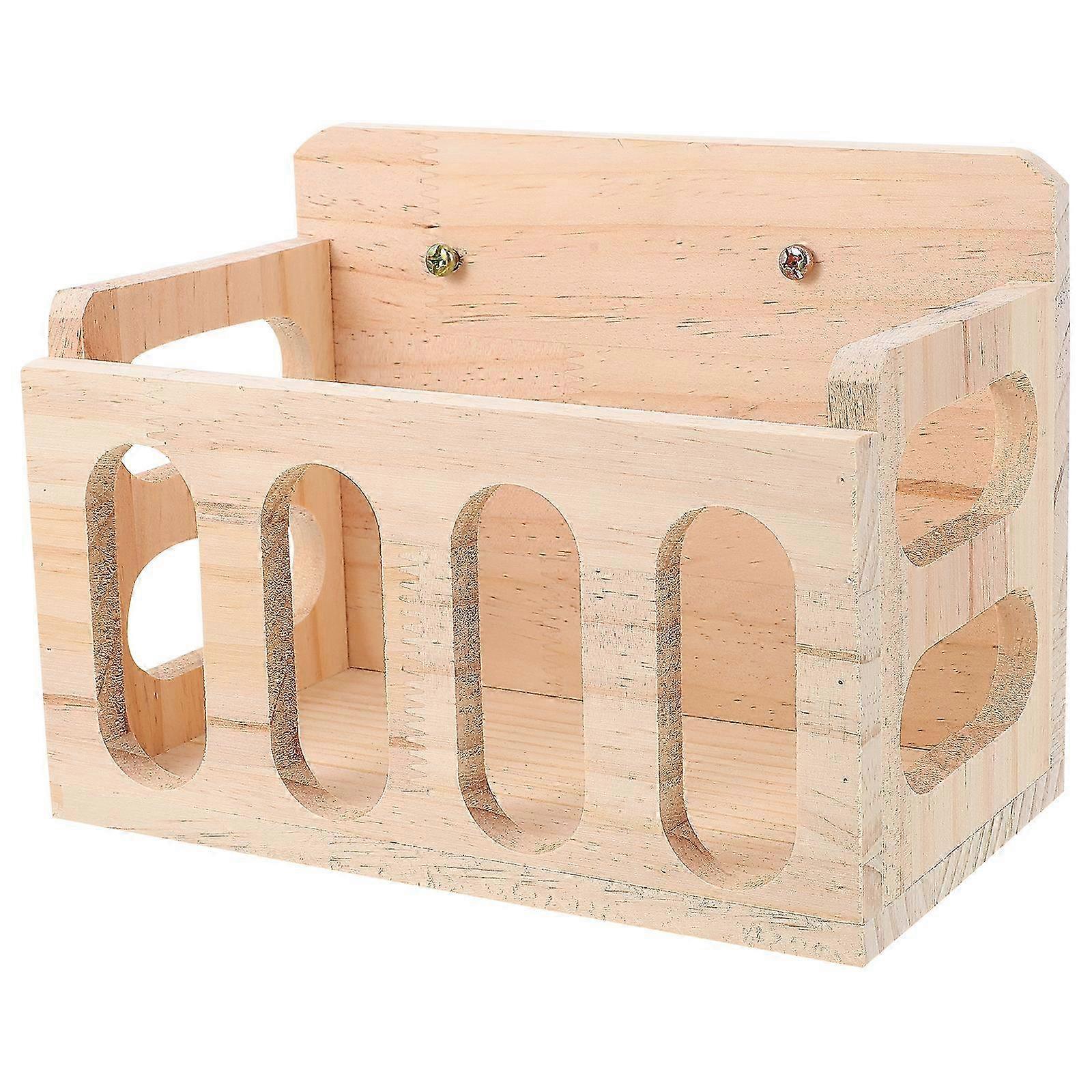 Pet Rabbit Hay Feeder Guinea Pig Chinchilla Food Feeding Tool Wooden Hay Feeder 2025