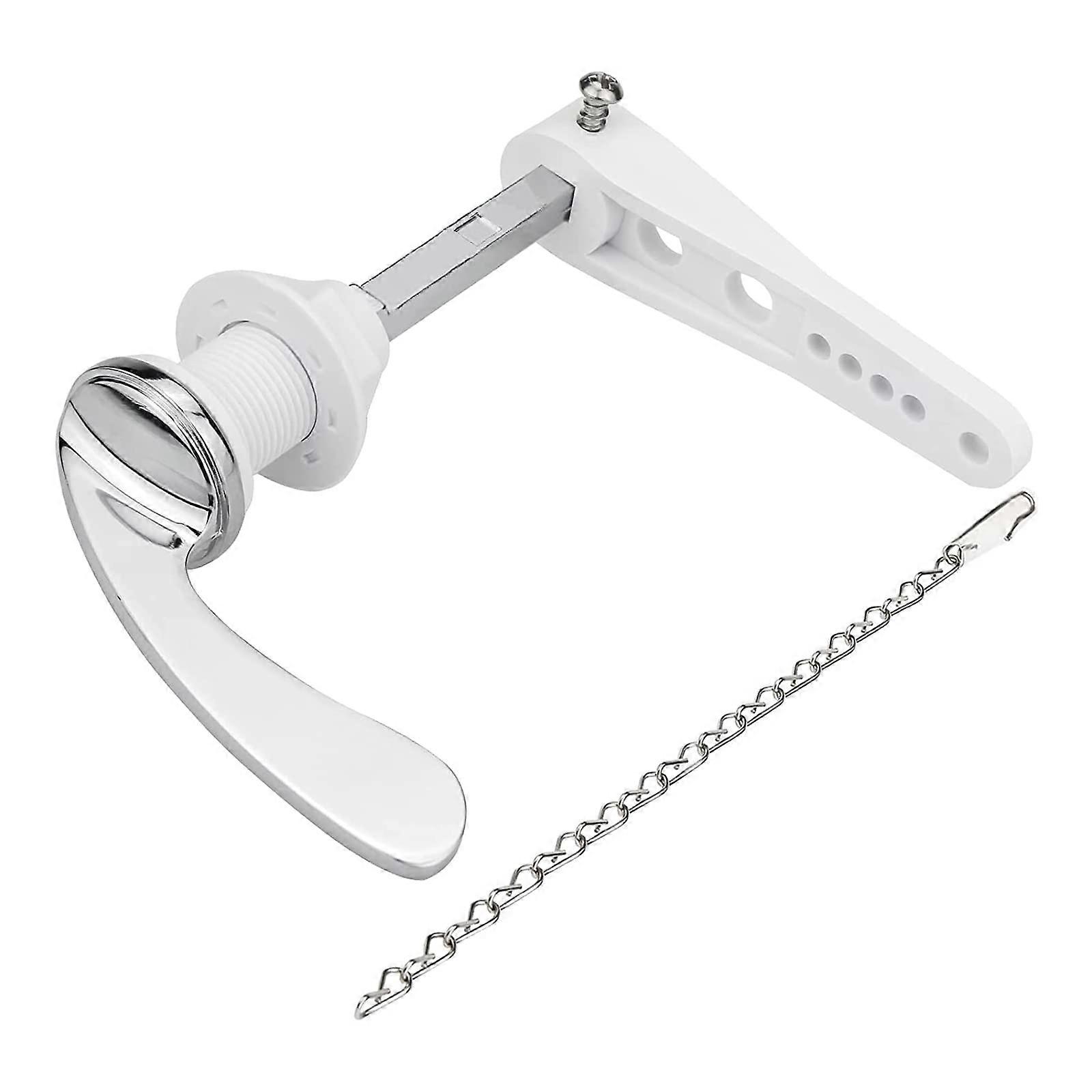 Bathroom Toilet Lever Handle, Side Mount WC Lever Handle for Home, Bathroom Accessories, Durable Plastic, Universal Fit