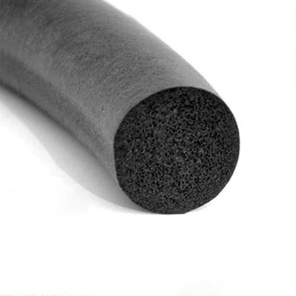 1 10 m Round Foam Rubber Strip, 7 mm Diameter Black Rubber Seal Strips, for Mechanical Window Seals of Air Conditioners (5M)