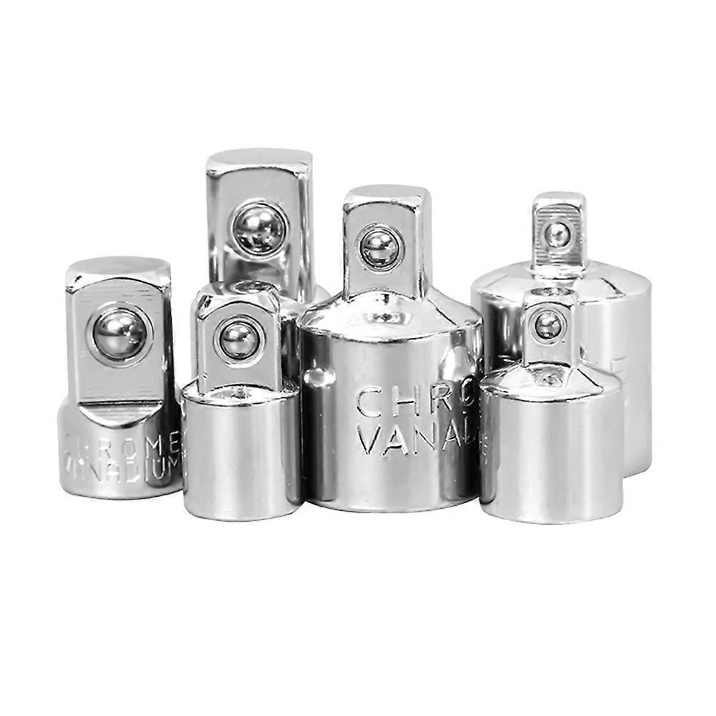 Socket Wrench Connectors Torque Chrome Vanadium Steel Mirror Finish 6Pcs