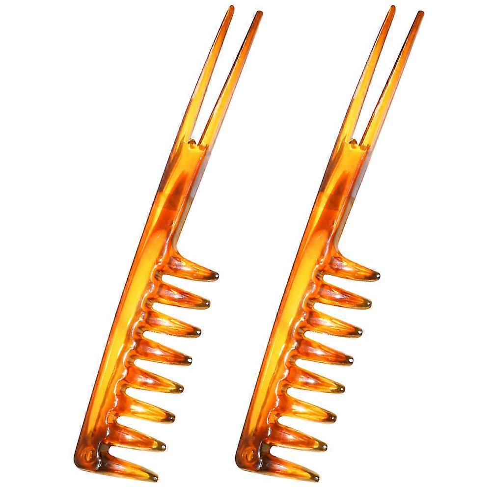 2 Pcs Wide Tooth Plastic Styling Comb for Men – Smooth, Scalp Friendly Hair Grooming Tool for Styling and Gift Purposes