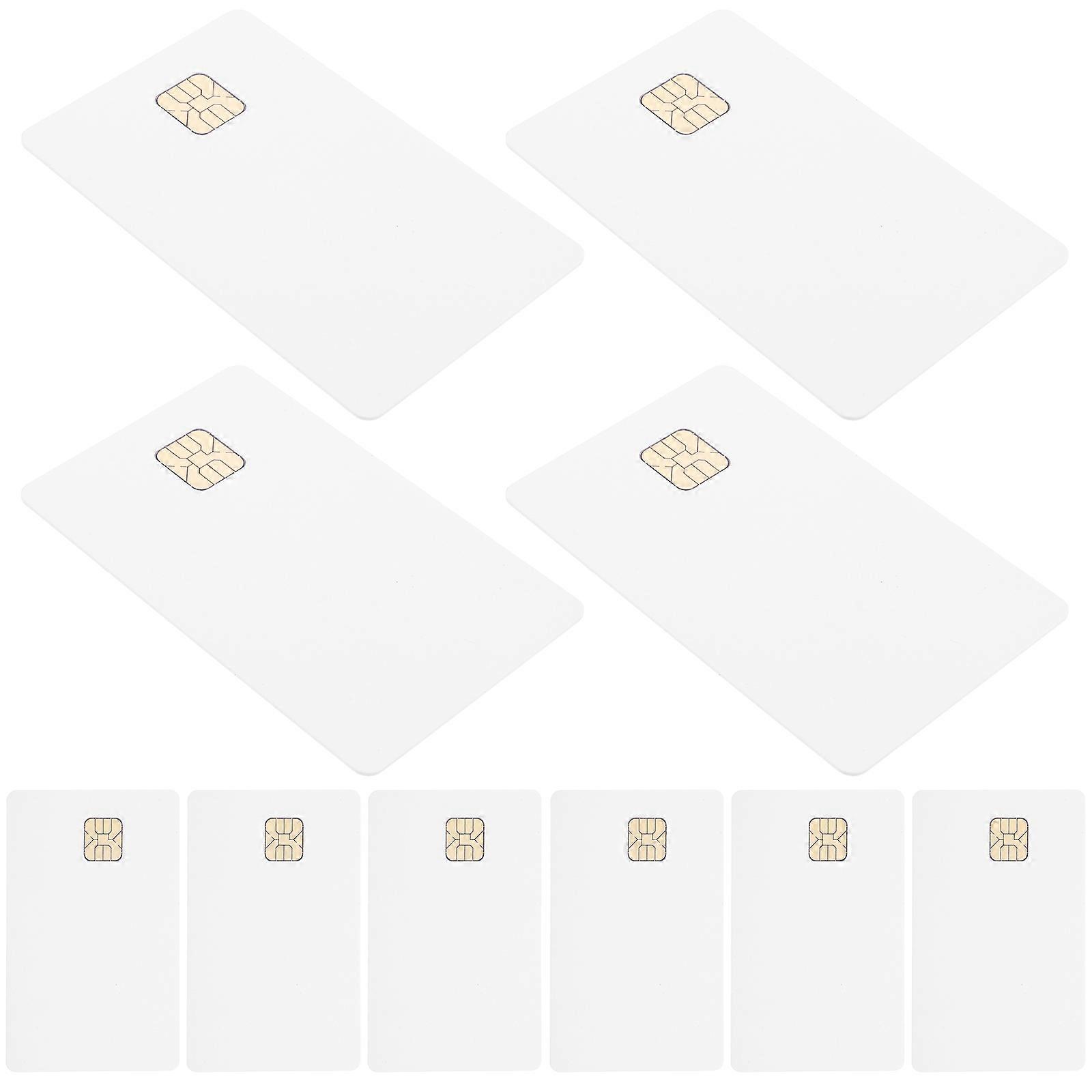White Card With Chip Control System Security Management 8.40X5.40X0.10CM 10Pcs