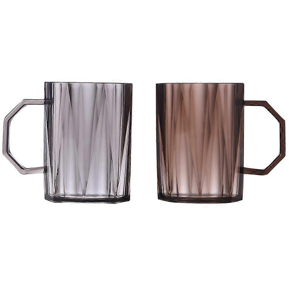 Toothbrushing Cup Creative Plastic Bathroom Supplies Simple Shape Practical Design 10x8cm Washing Function 2Set