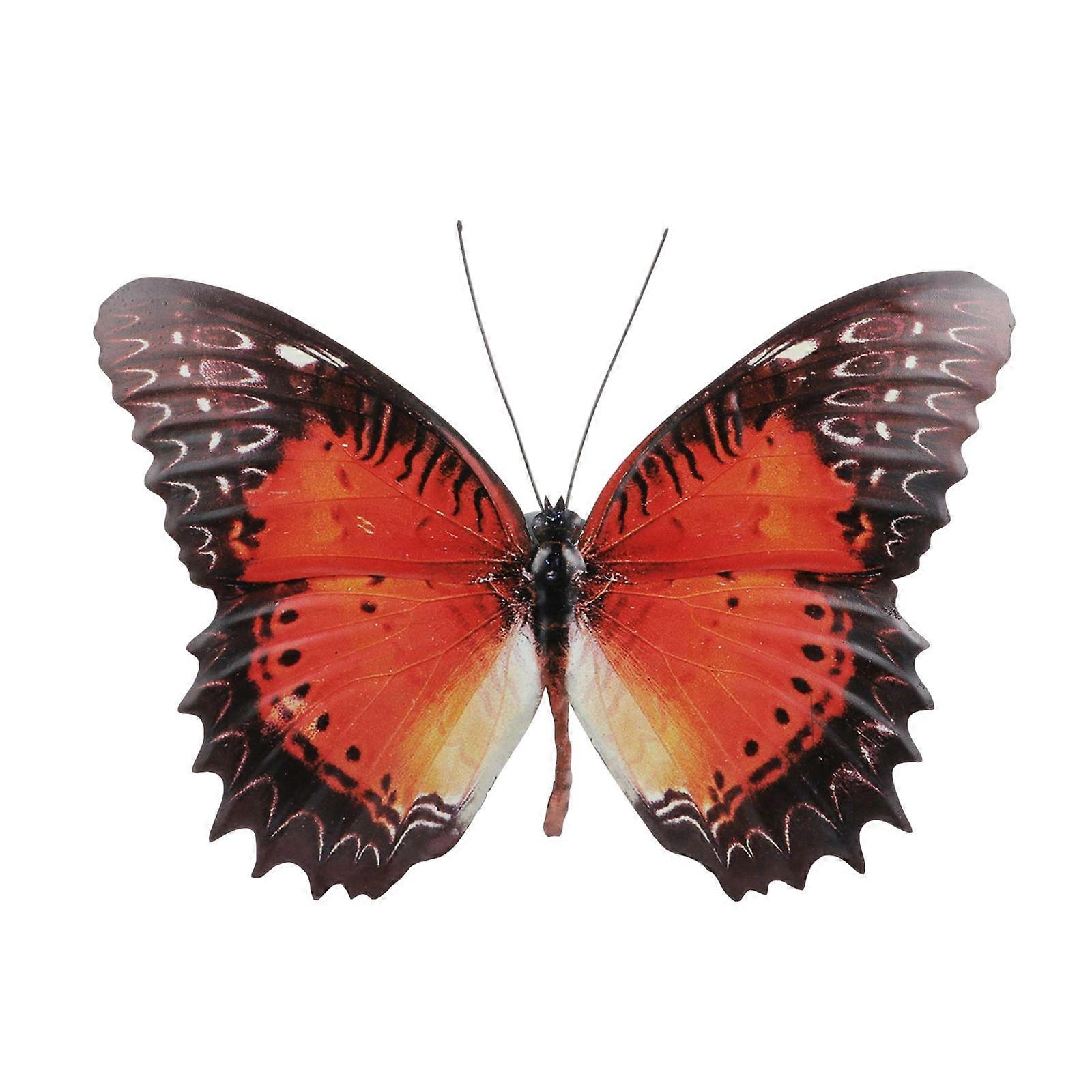 Home Decor Wrought Iron Pendants Wall Art Decor Metal Decorations Red Color Butterfly Shape For House Accessories 1Pc