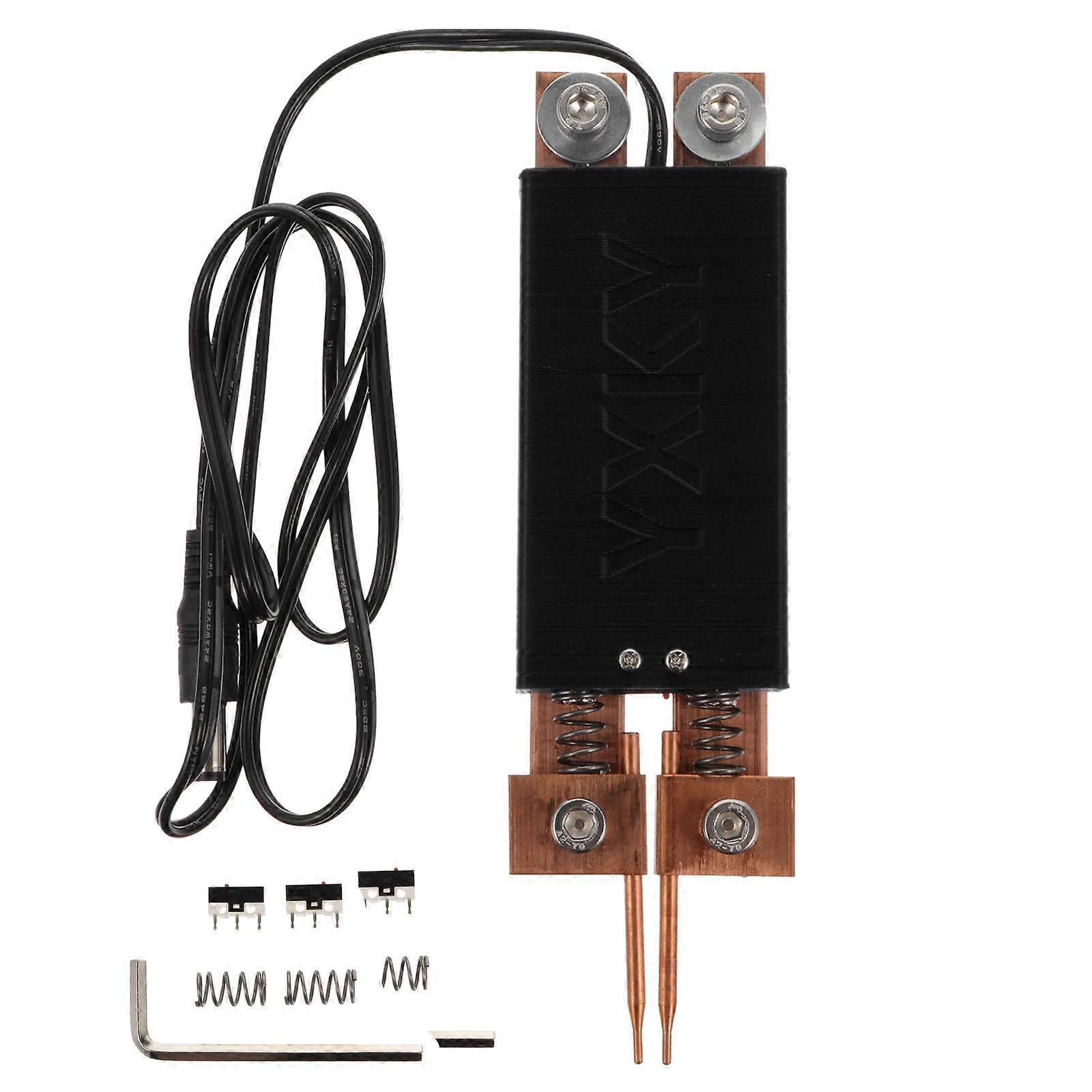 Spot Welding Pen Diy Spot Welder Pen Portable Size Welding Machine Accessories Black 15X4.3cm One-Hand Operation 1Set