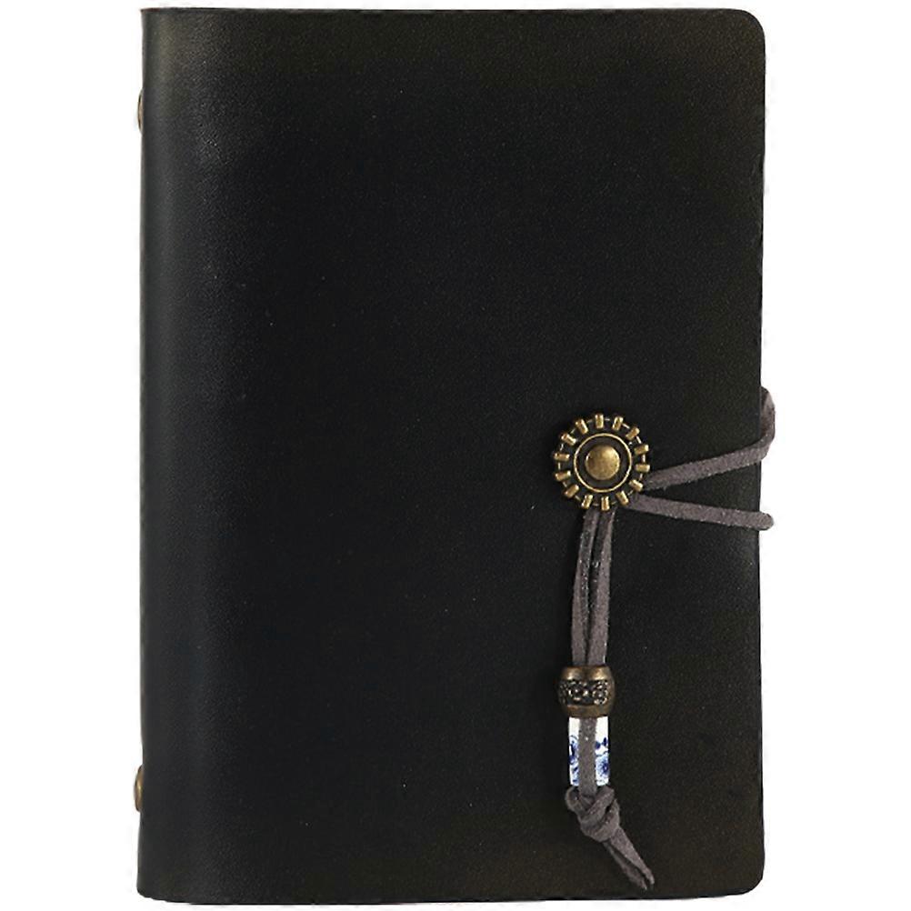 Journal Notepad Loose Leaf Notebook Black Size For School Organizing 1Pcs