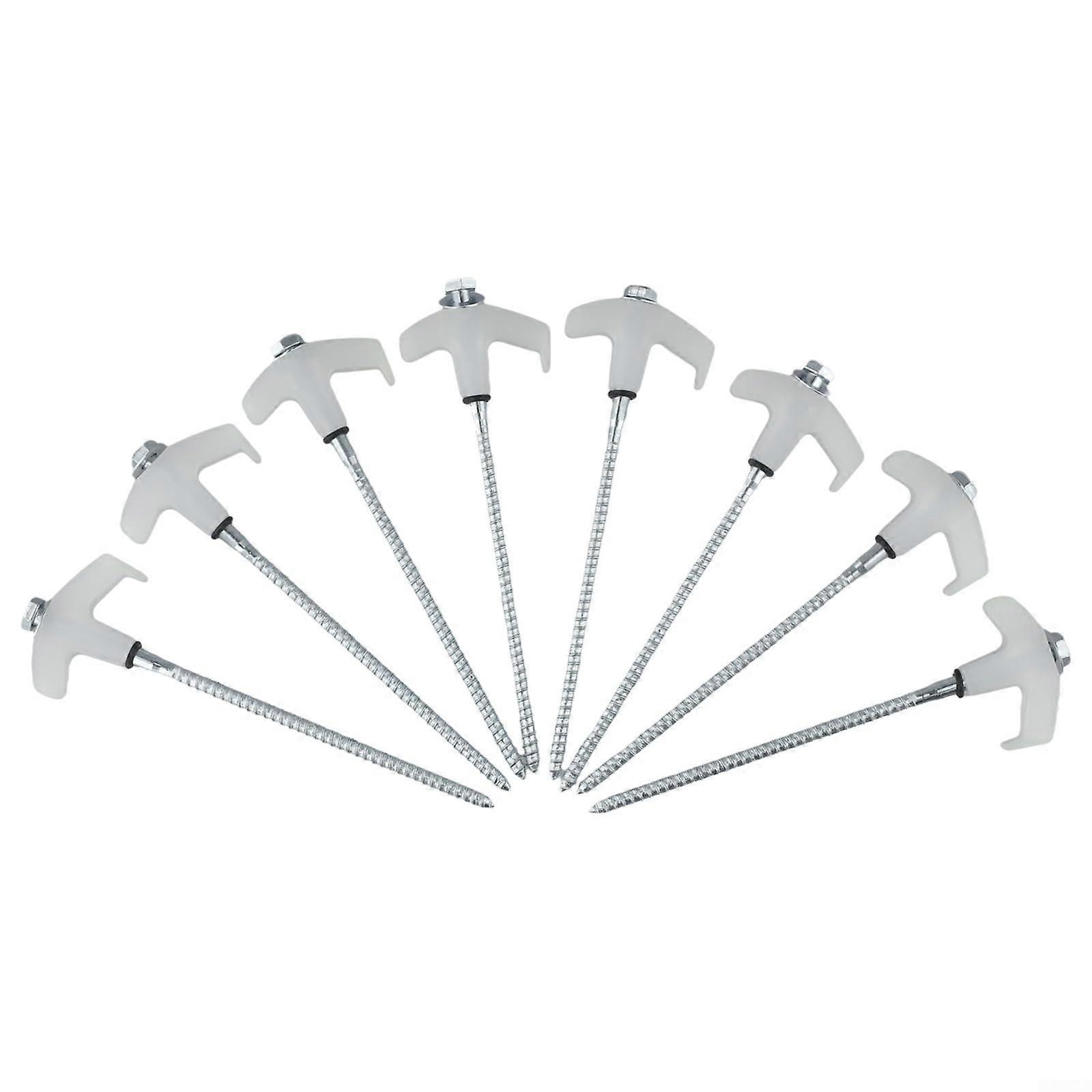 20,3 cm Zeltheringe with screw function for effortless anchoring of outdoor equipment (white 241)