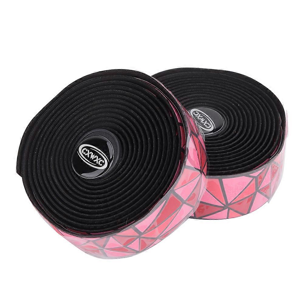 2 Rolls CX-86 Bicycle Handlebar Tape Anti-Slip Breathable Shock Absorbing Cycling Accessories (Black & Red)