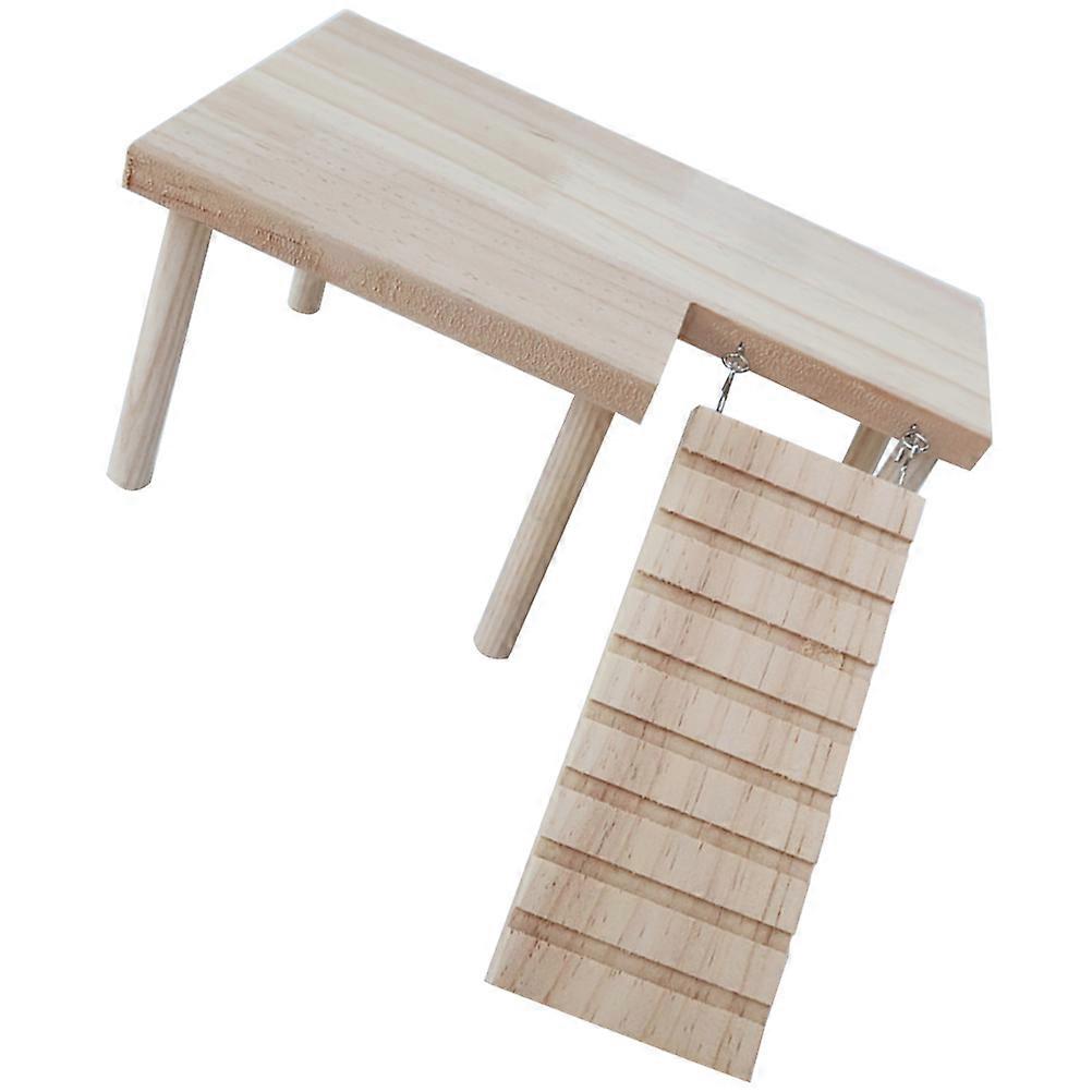 Hamster Platform with Ladder – Safe & Durable Animal Accessory for Exercise and Balance, Suitable for Hamsters, Rats, Chinchillas, and Guinea Pigs