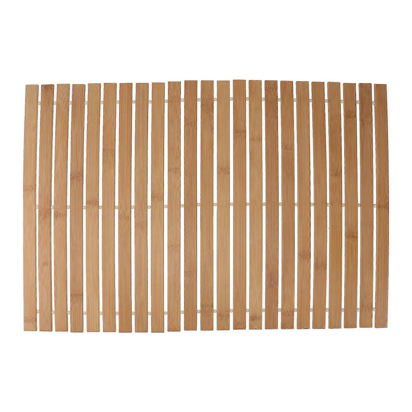 Träremsa badmatta halkskydd för badrumsbruk Träfärg 60,00X40,00X0,50cm Design 1st