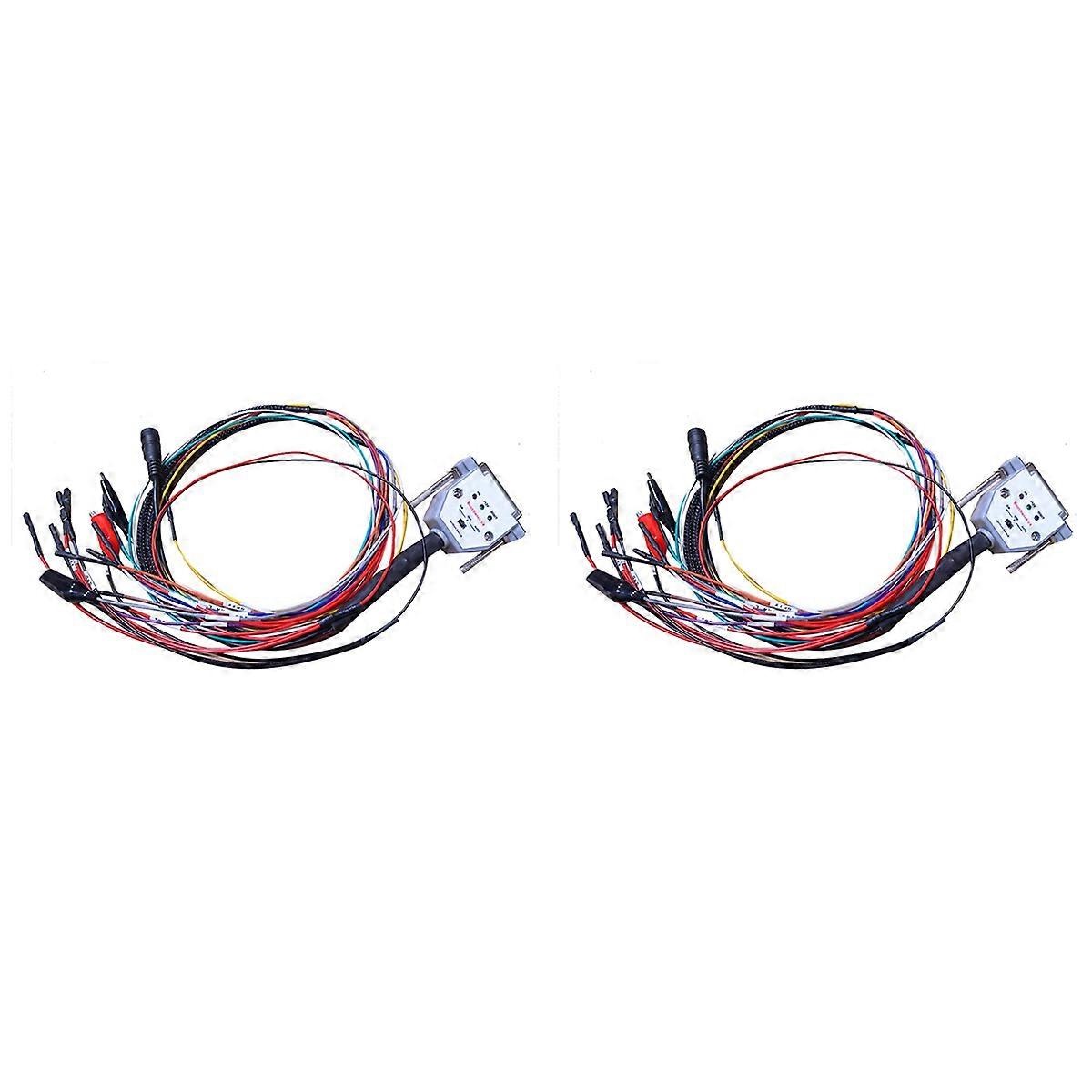 2X 3 LED LIGHTS with Switch Boot Bench Cable DB25 for SM2 PRO+ J2534 VCI Read Write ECU BATT VCC KLI