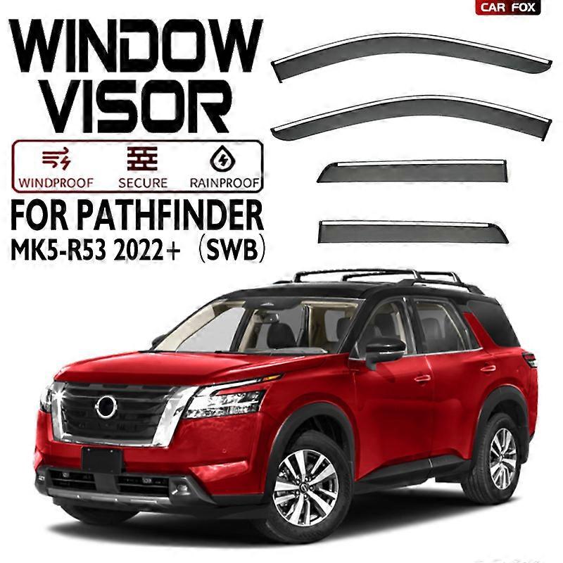 Applicable For Nissan Pathfinder 2022+ Car Window Visor Awning Shelters Windshield Side Window Rain Sun Shade Auto Accessories Car Styling