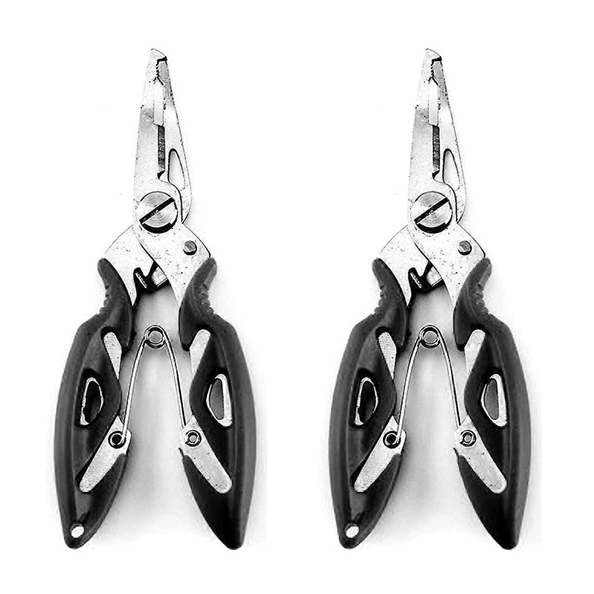 2X Fishing Pliers Cutter Braided Line Lure Bait Scissors Hook Remover Tool Fishing Gear Fish Snip Mu