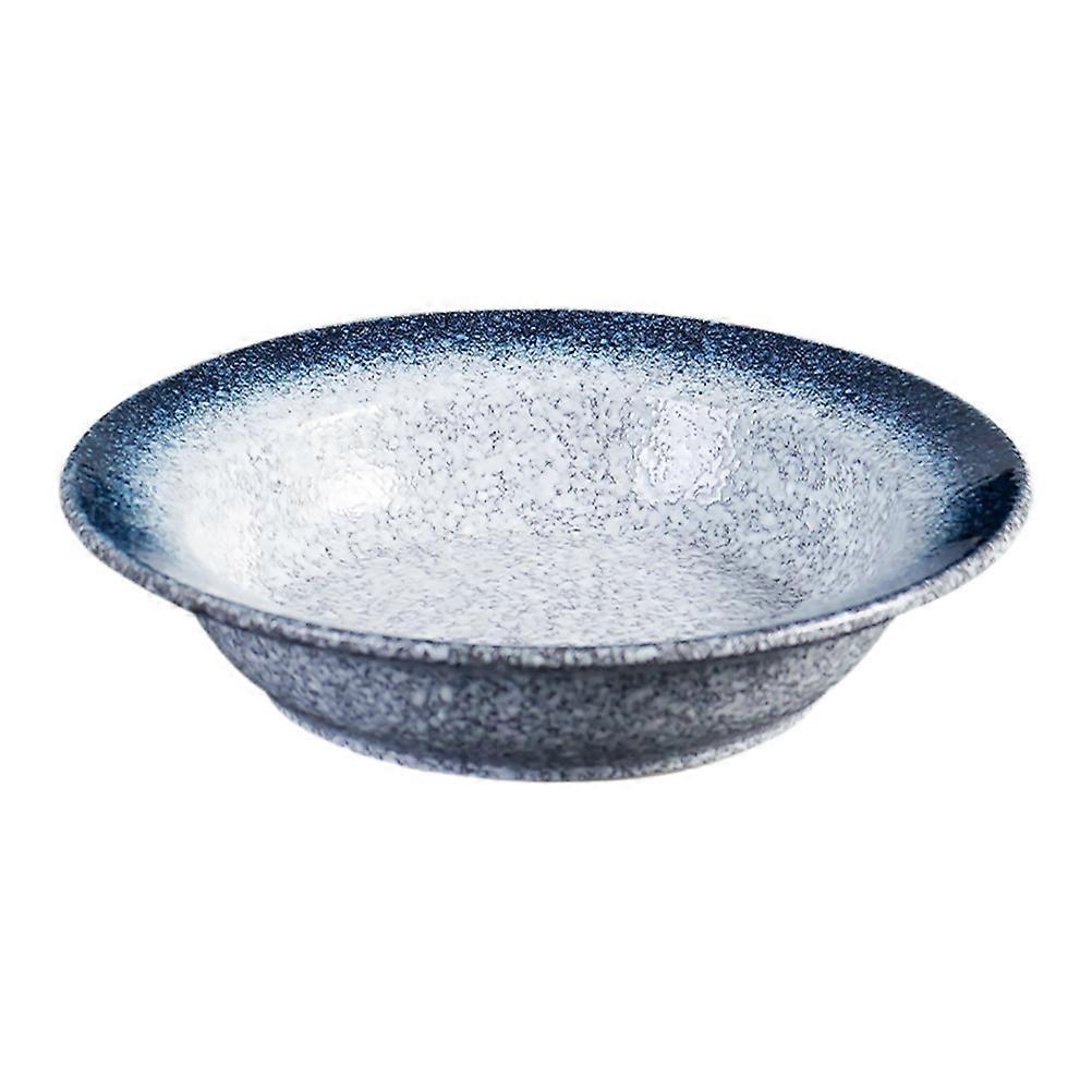 Household Plate In Assorted Color Ceramic Material For Home Use With Conical Rim 1Pack