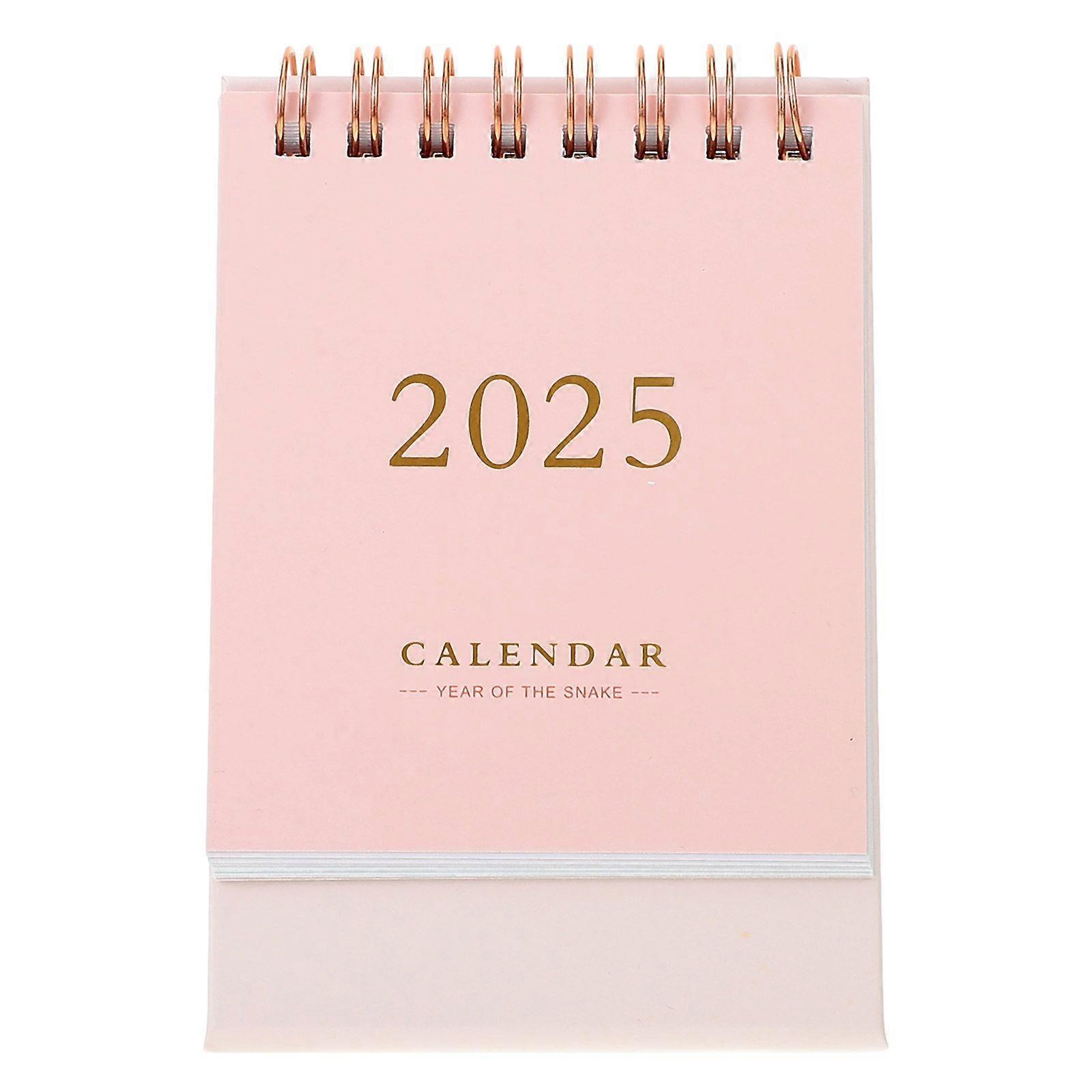 Mini Desk Calendar Desk 2024-2025 Table Calendar Desktop Calendar Spiral Binding Calendar Decor