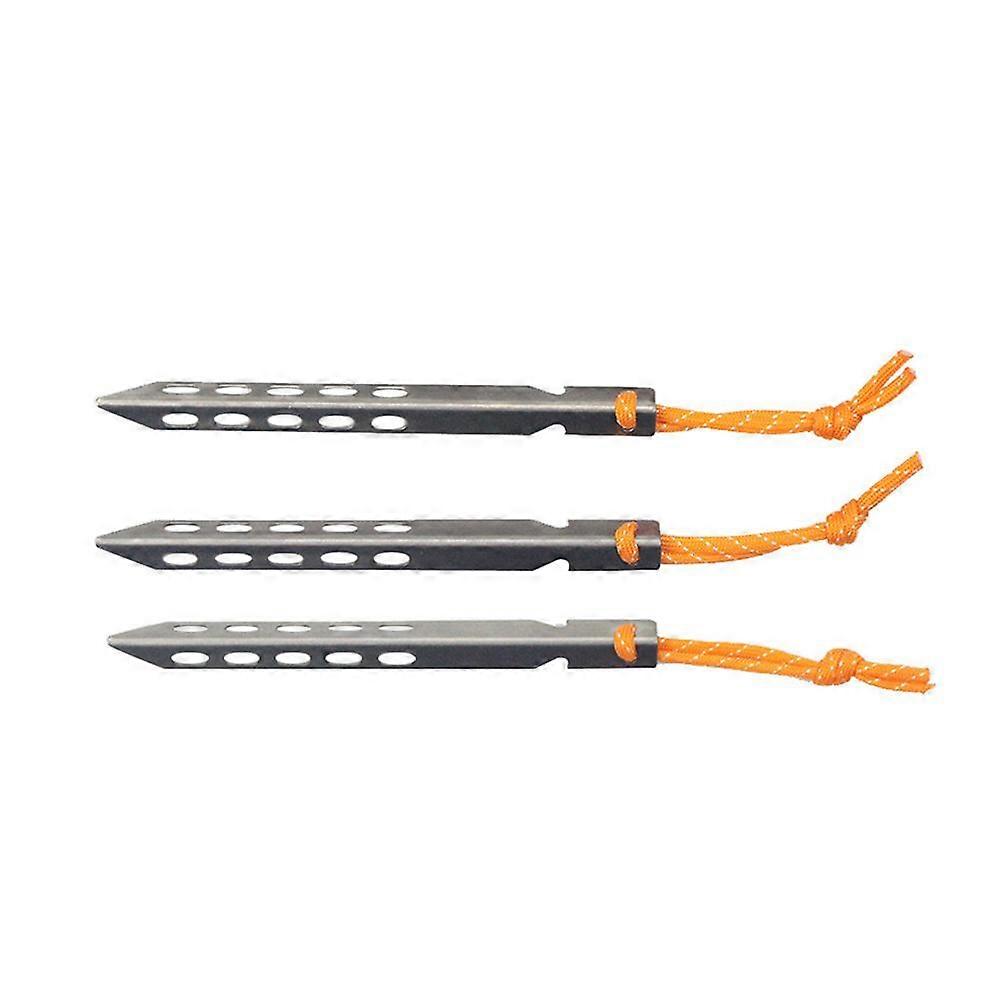Windproof Tent Nail, Corrosion Resistance V Shaped Design Tent Stakes with Reflective Pull Cord for Secure Hold, High Strength Lightweight