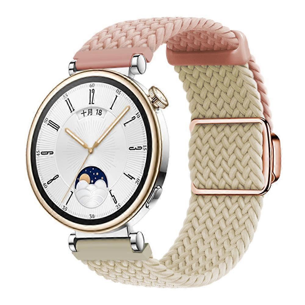 Woven Splicing Color Magnetic Rose Gold Buckle Watch Band 18mm