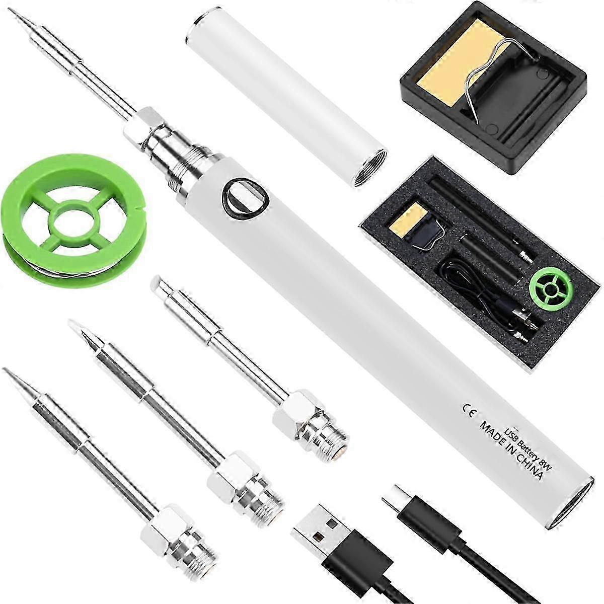 Cordless Soldering Iron Kit with Built-in 1100mAh Battery and 3 Temperature Settings