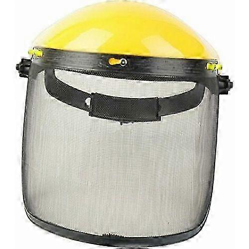 Heavy Duty Mesh Face Shield for Electric Mowers and Forestry Logging - Yellow