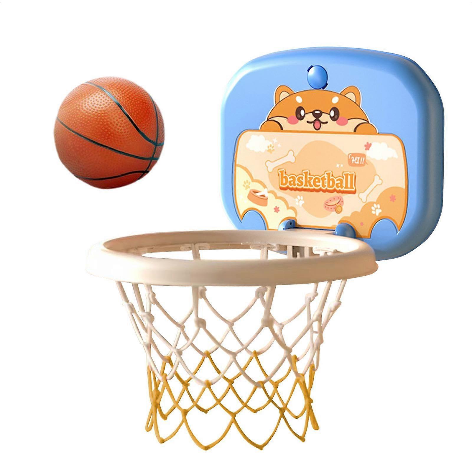 Basketball Hoop Wall Mounted Basketball Set for Dogs and Cats with Over Door Design, Includes Balls, Basic Model for Boys Age 3-5