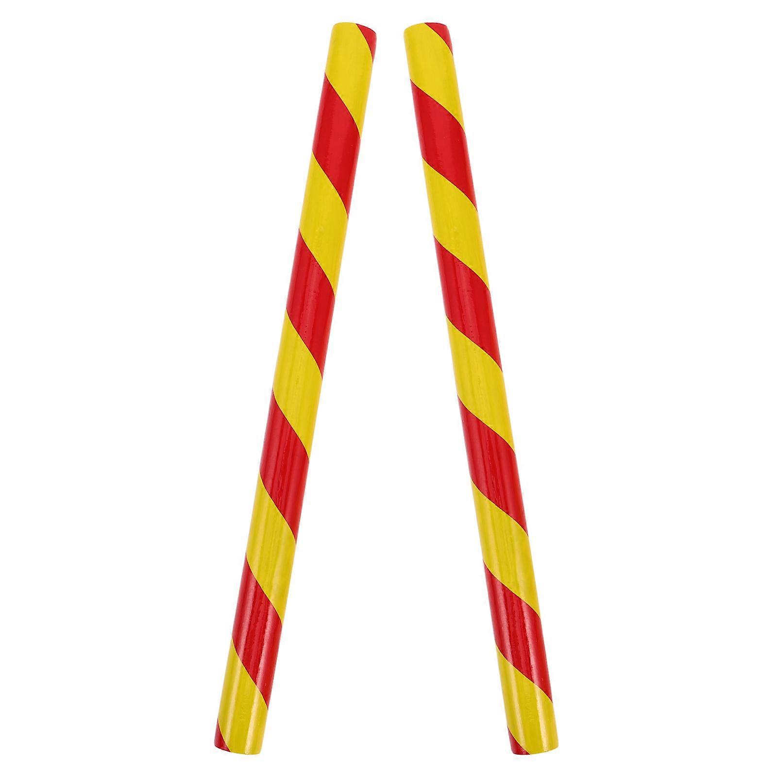 Wooden Drum Sticks Rhythm Sticks Round Shape For Musical Setup 1Pair