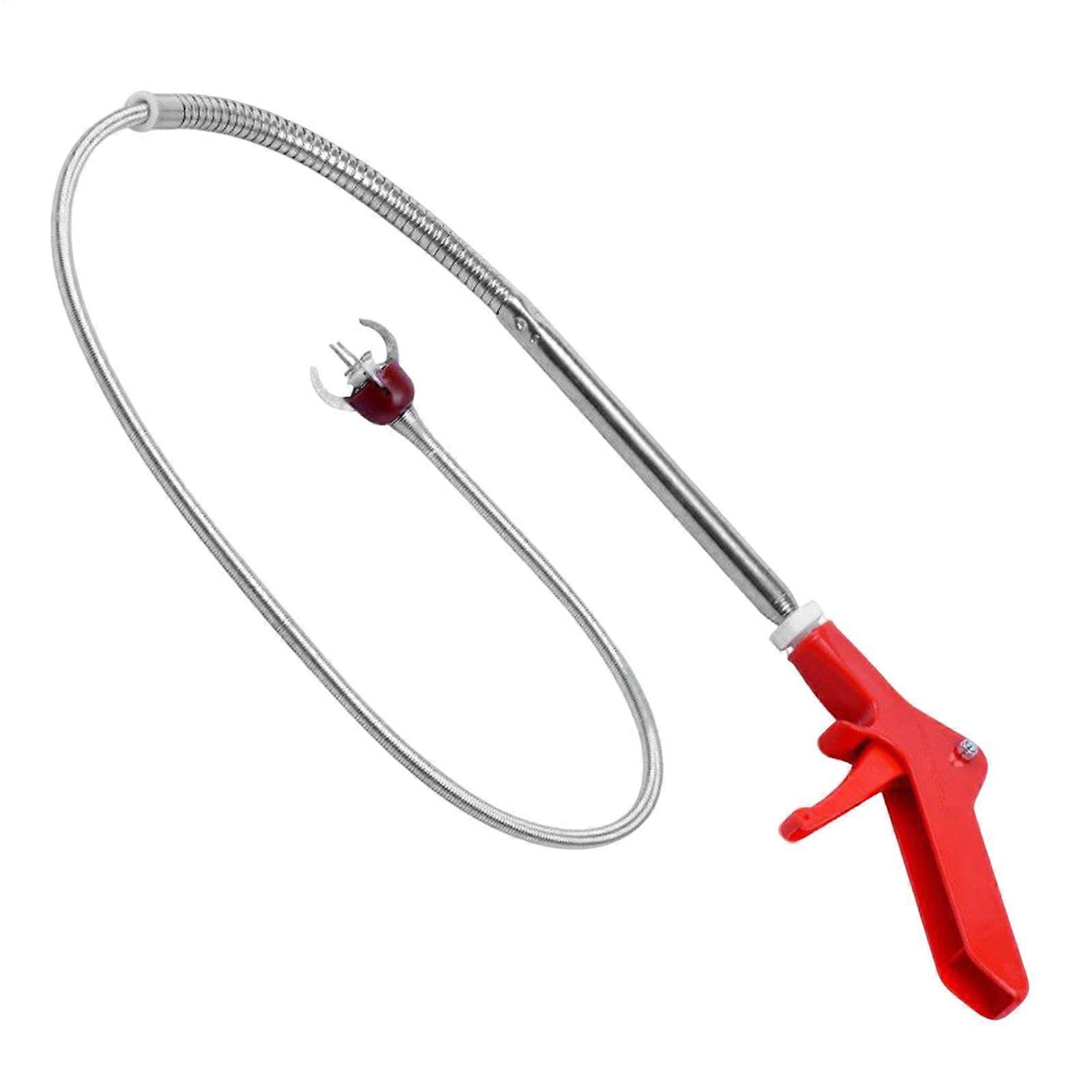 Toilet Snake Clog Remover Flexible Drain Cleaning Tool Non Slip Handle Claw Picker Heavy Duty Auger For Toilets Sinks