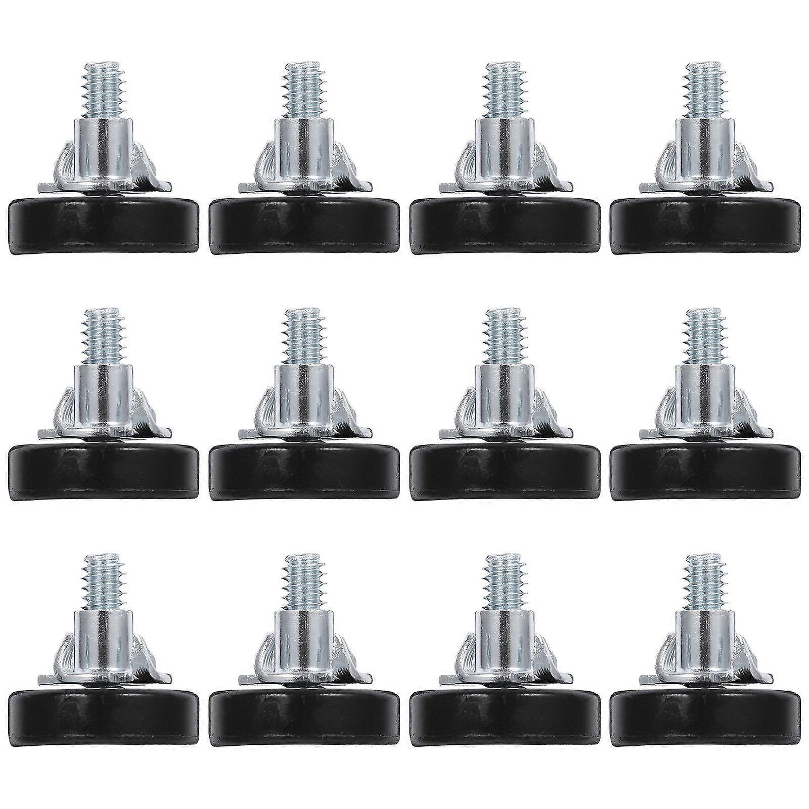 12pcs Adjustable Furniture Leveling Feet Durable Material for Desk, Table, Chair, Sofa Legs Easy Install Practical Levelers