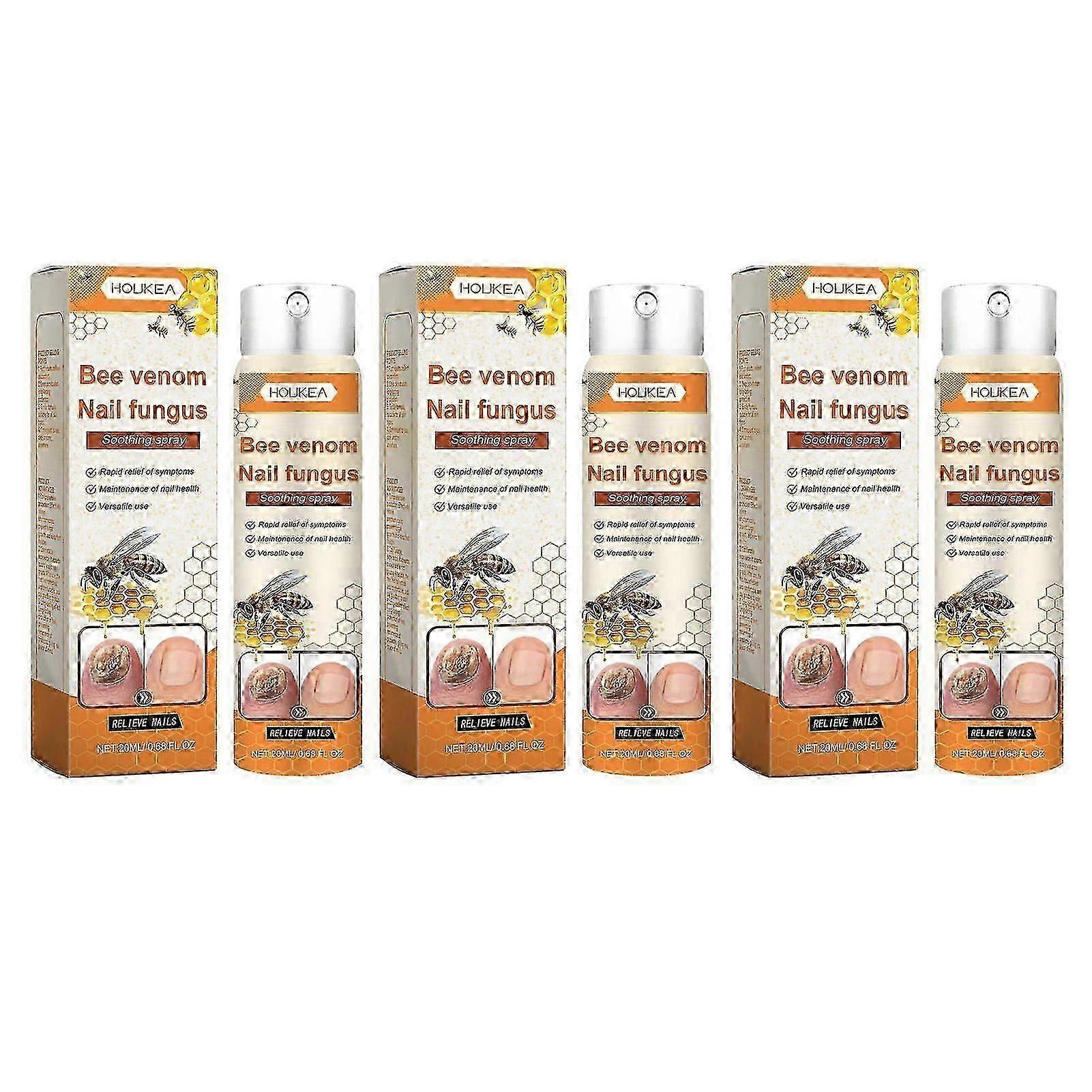 תרסיס טיפולי ציפורניים עם ארס דבורים נוזל לחיזוק ציפורניים לספיגה מהירה לגברים נשים