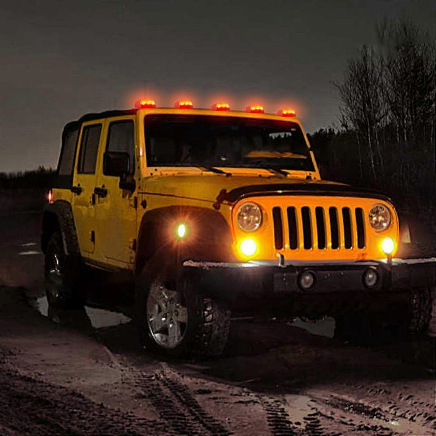 ダッジラム03-18ピックアップトラックソーラーパワーキャブライトキャブルーフライト用5個